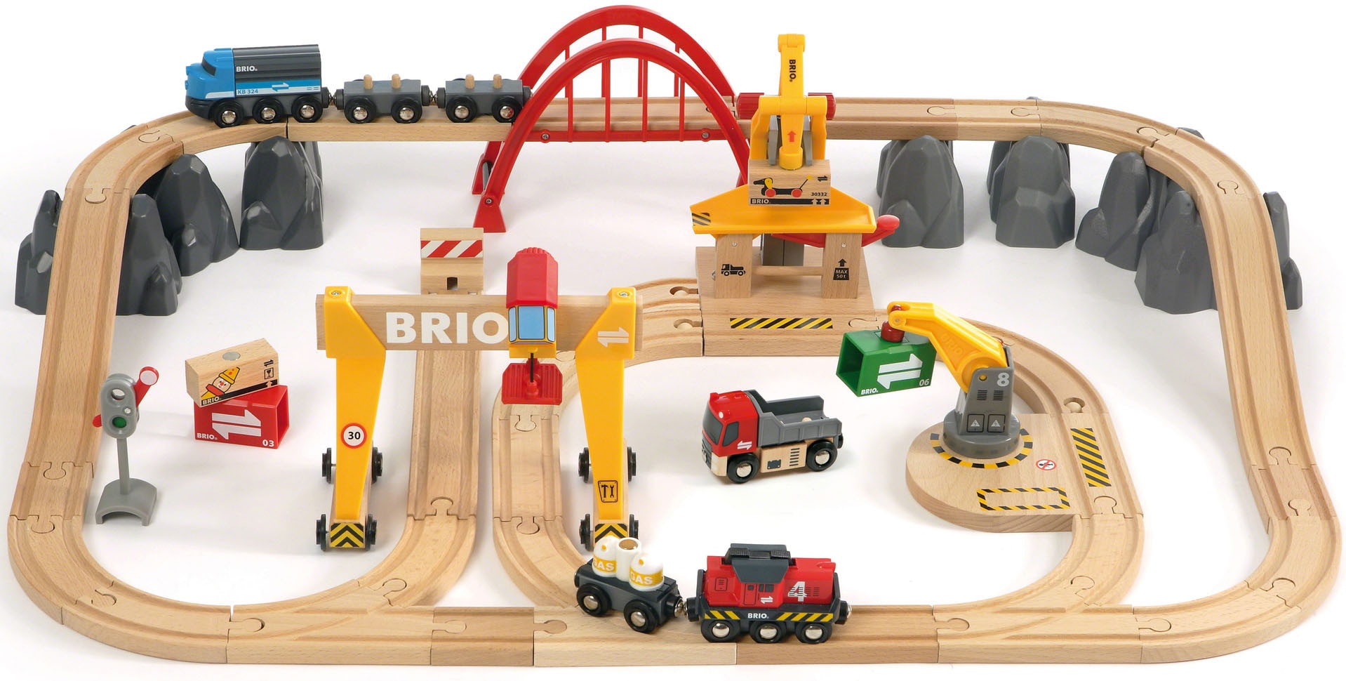 BRIO® Spielzeug-Eisenbahn »BRIO® WORLD, Frachten Set Deluxe«, (Set), FSC®- schützt Wald - weltweit