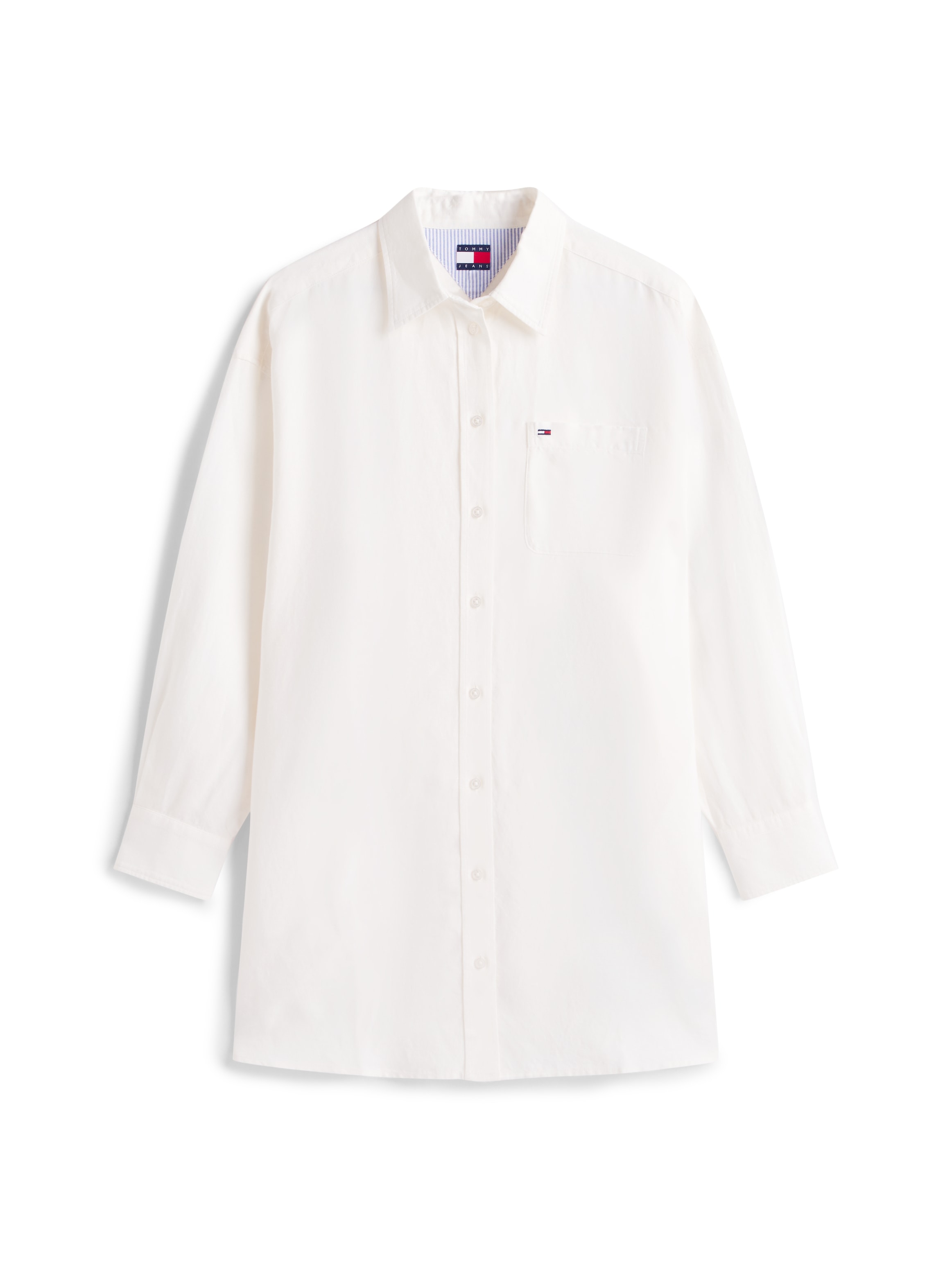 Tommy Jeans Hemdblusenkleid »TJW LINEN SHIRT DRESS EXT« Brusttasche | Eingrifftaschen Oversized, mit Knopfleiste