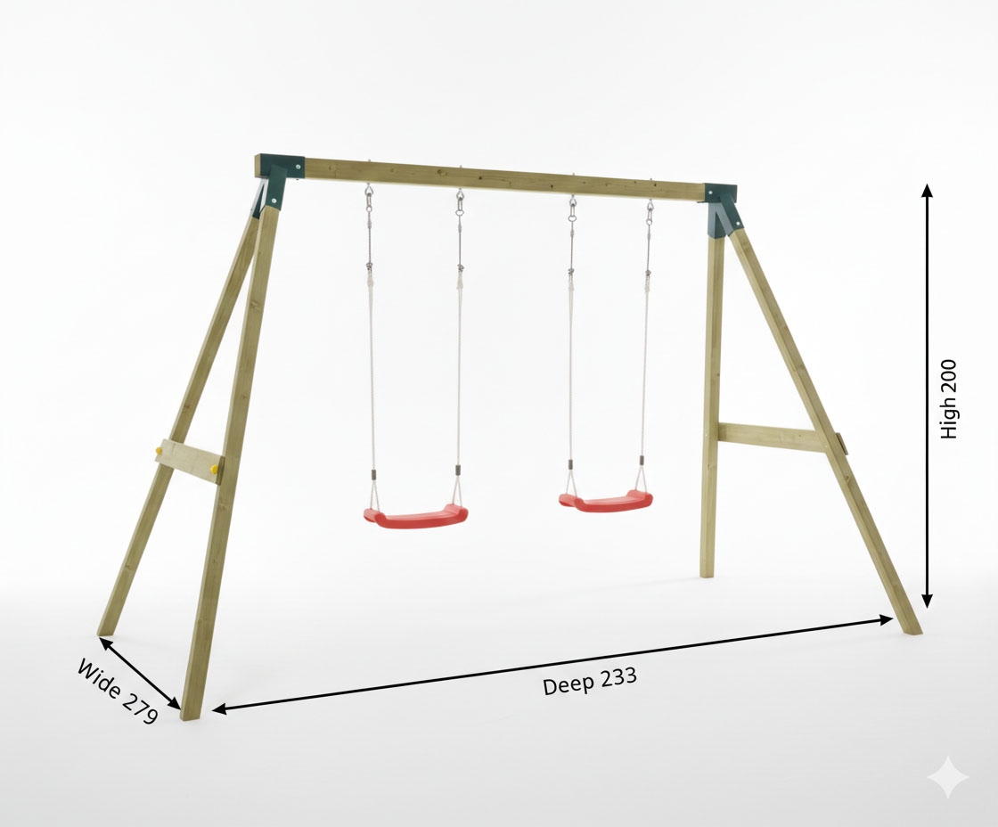 FUNGOO Doppelschaukel »FLY Light« mit Sitzen und Bodenankern