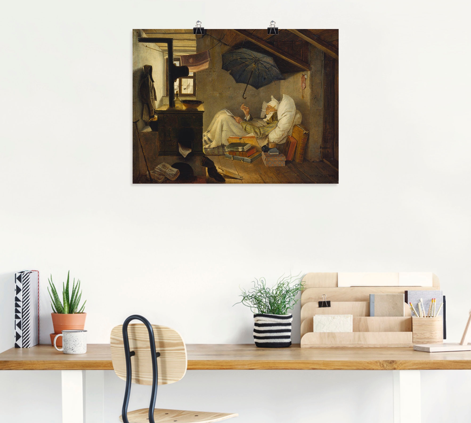 Artland Wandbild "Der arme Poet. 1839" Mann 1 Stk. tlg. als Leinwandbild, P günstig online kaufen