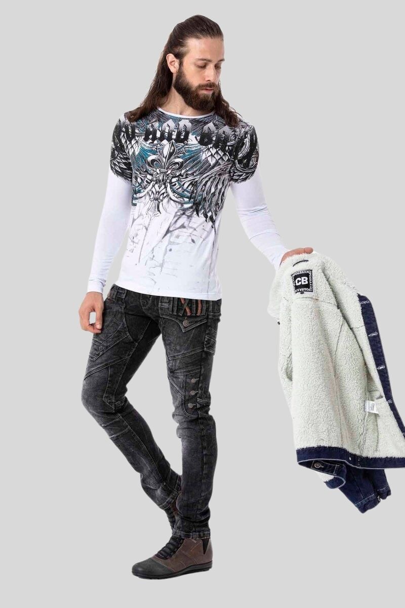 Cipo & Baxx CIP-CL516 Long Sleeve T-Shirt White M 5