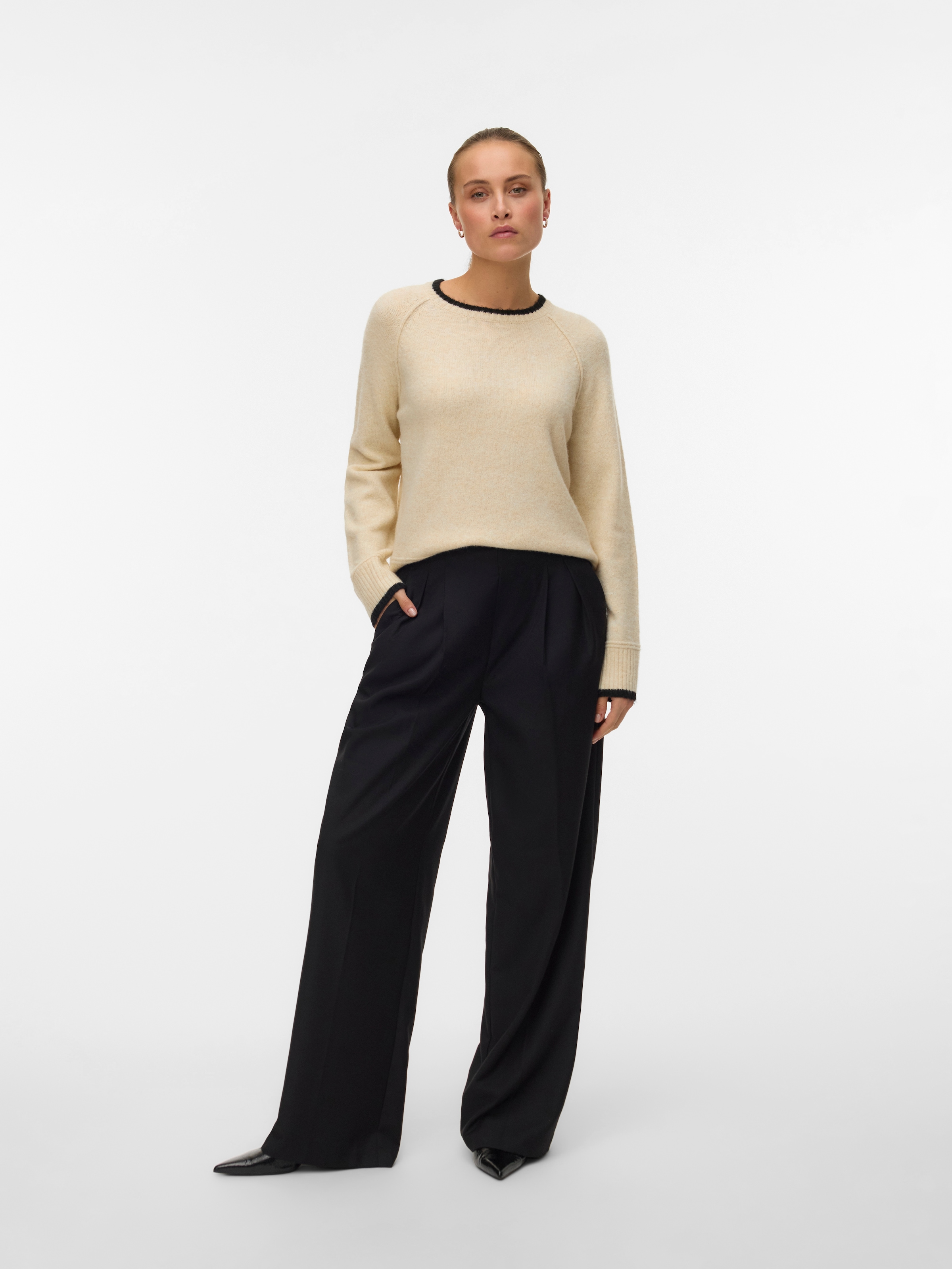 Vero Moda Strickpullover »VMAQUARIUS LS O-NECK RAGLAN PULLOVER BF«