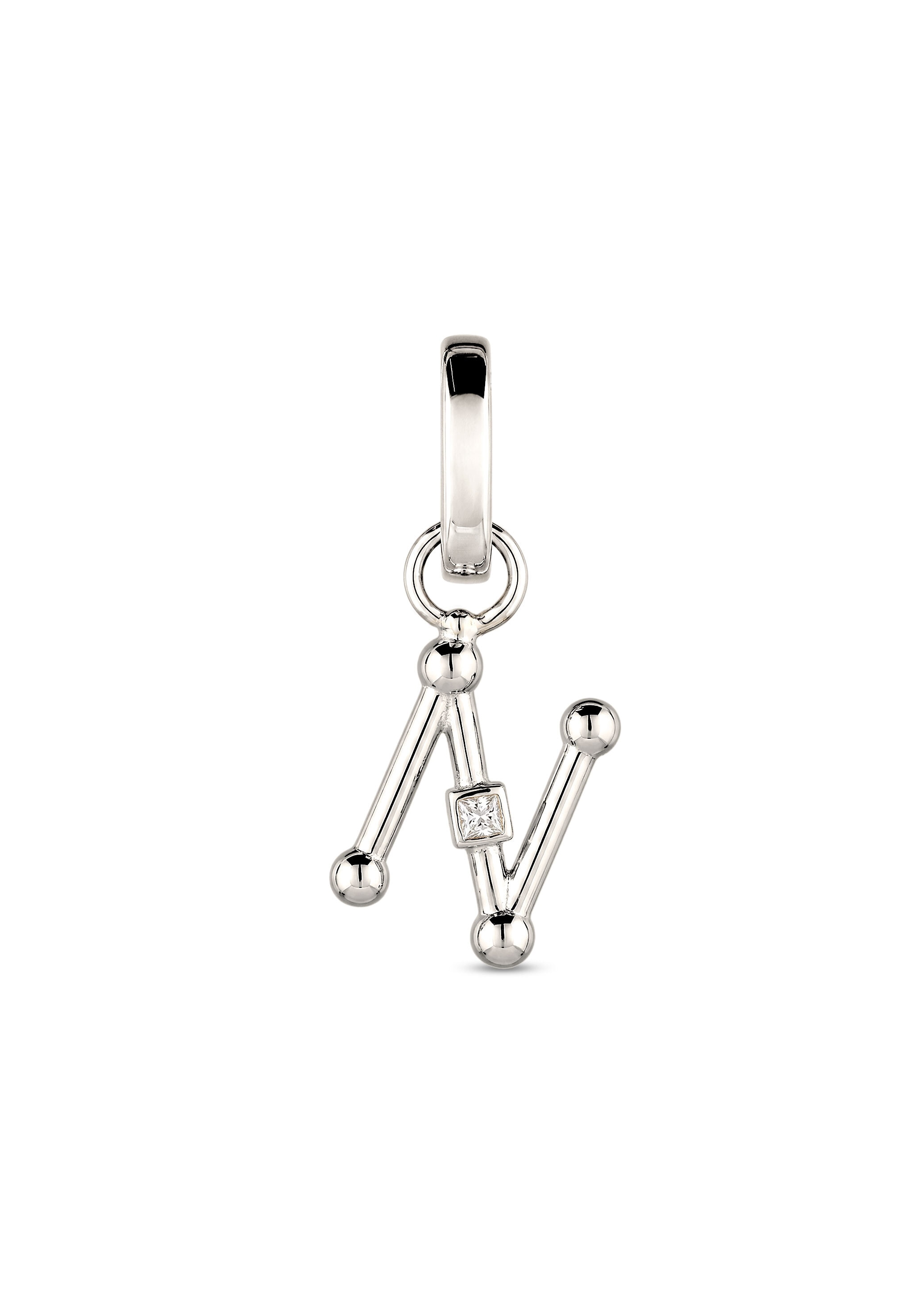 Elli »Charm Buchstabe N Zirkonia 925 Sterling Silber«