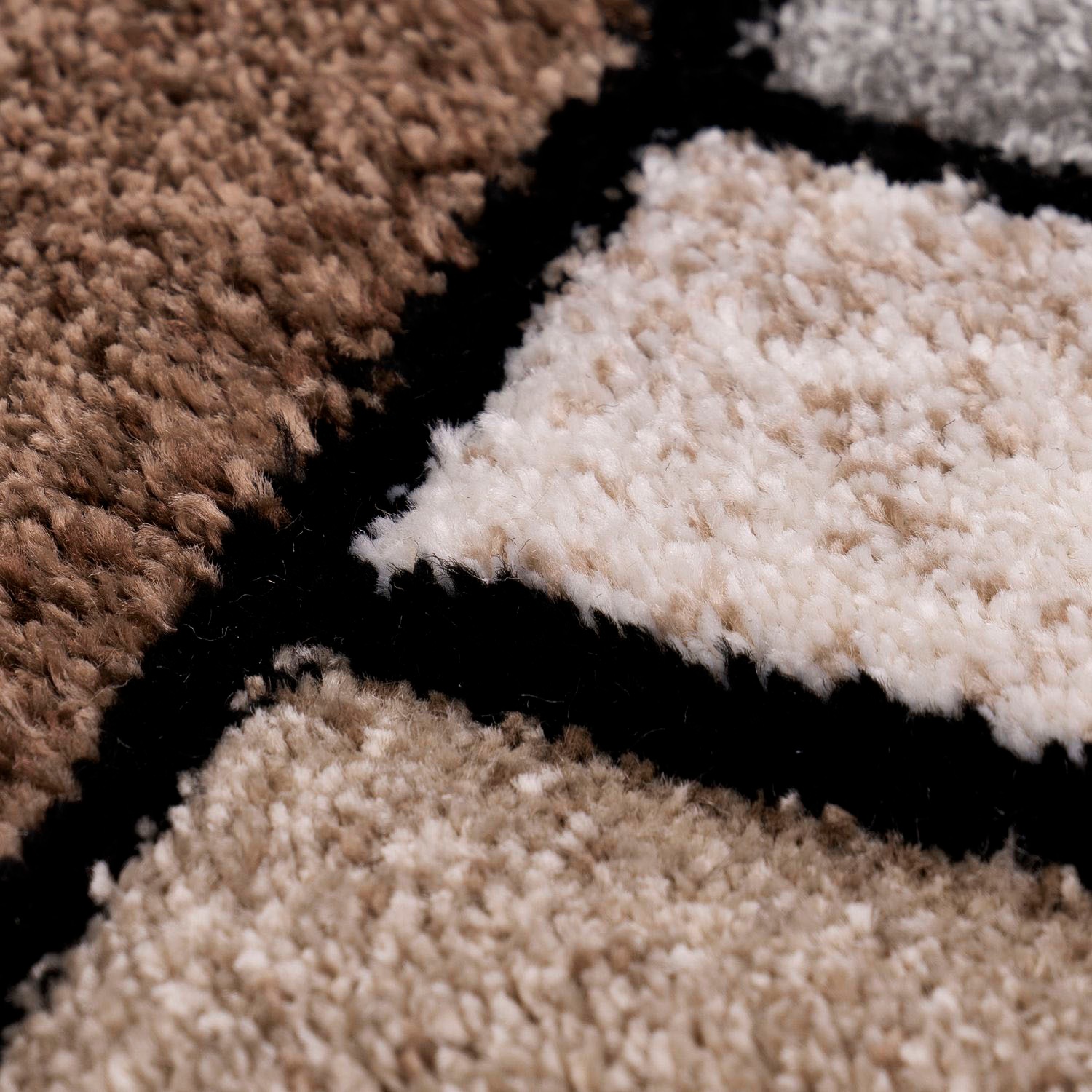 Paco Home Teppich »Brilliance 661«, rechteckig, 18 mm Höhe, Kurzflor, modernes 3D-Patchwork Design