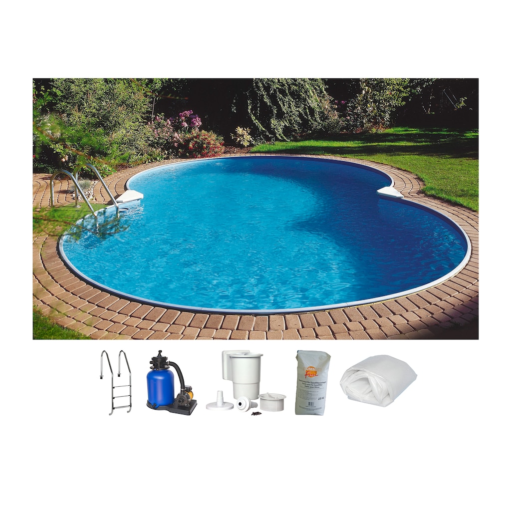 Clear Pool Achtformpool, (Set, 6 tlg.)