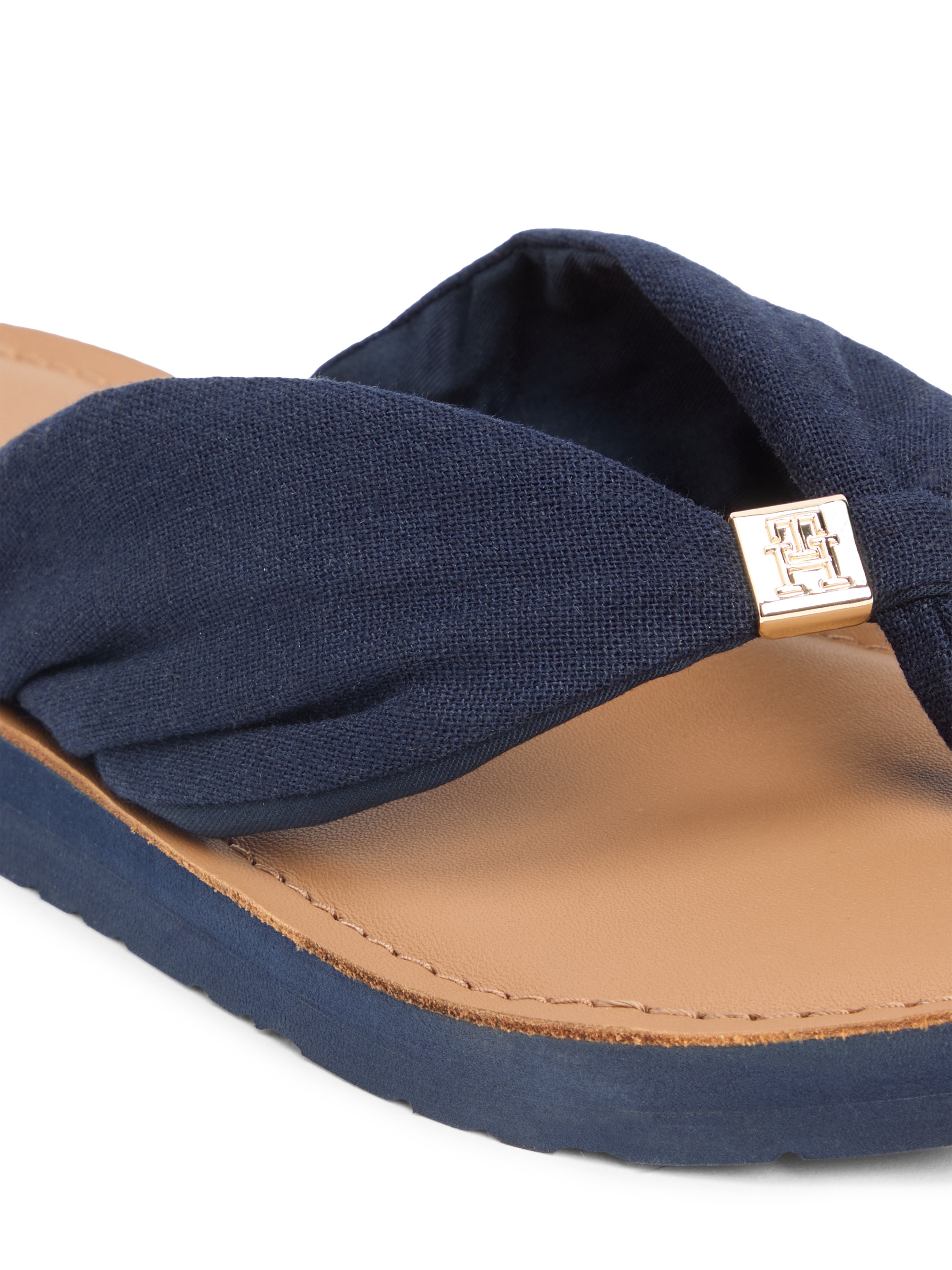 Tommy Hilfiger Zehentrenner "TH LTR FOOTBED SUMMER SANDAL" Sommerschuh, Str günstig online kaufen