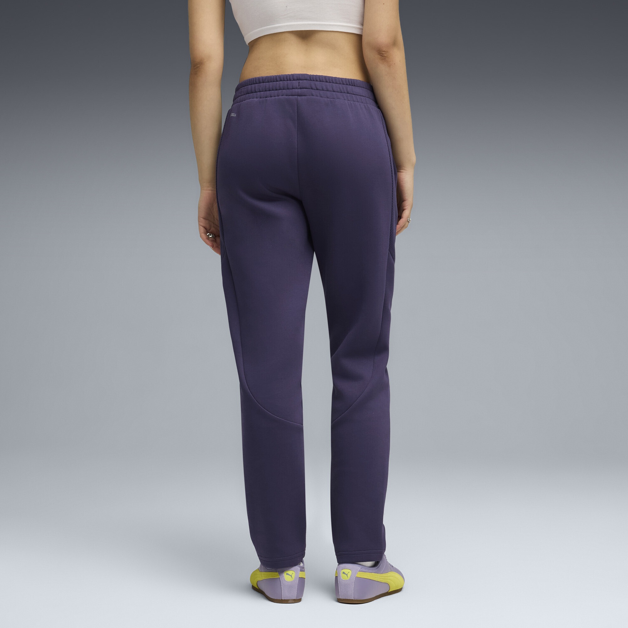 Sporthose PUMA "Evostripe Jogginghose Damen", Damen, Gr. M, Normalgrößen, deep plum lila, Obermaterial: 77% Baumwolle, 23% Polyester; Taschenfutter: 100% Baumwolle; Seitenpartie: 19% Polyester, 81% Baumwolle, unifarben, regular fit, Hosen Sporthose 2