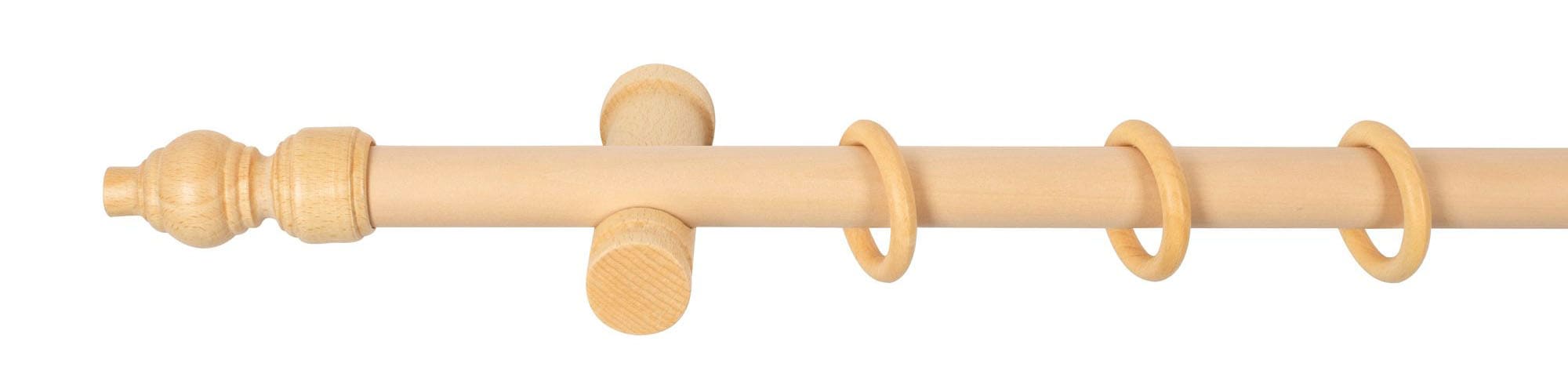 SN DECO GROUP Gardinenstange »Filigrano«, 1 läufig-läufig, Fixmaß, 28 mm, Holz, verschiedene Längen und Farben, Komplettset