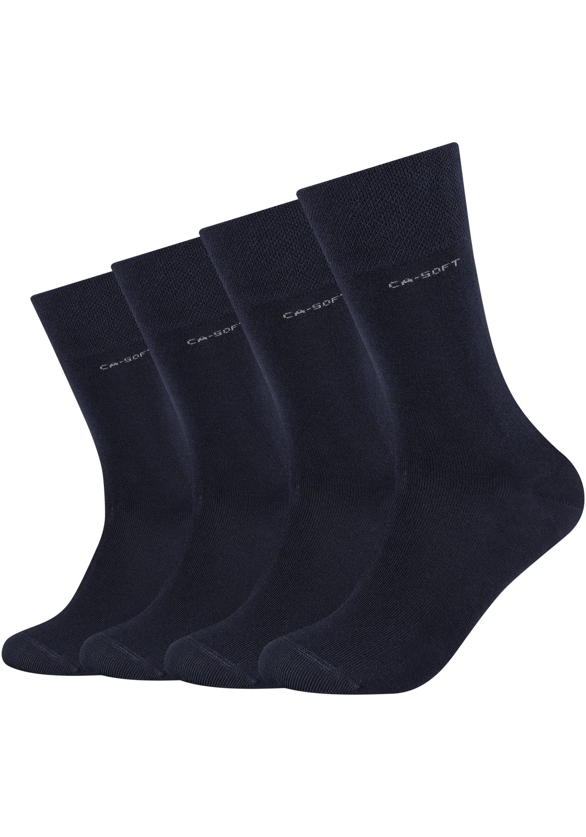 Camano Langsocken "ca-soft" 4 Stk. tlg. mit dezentem Logodruck günstig online kaufen