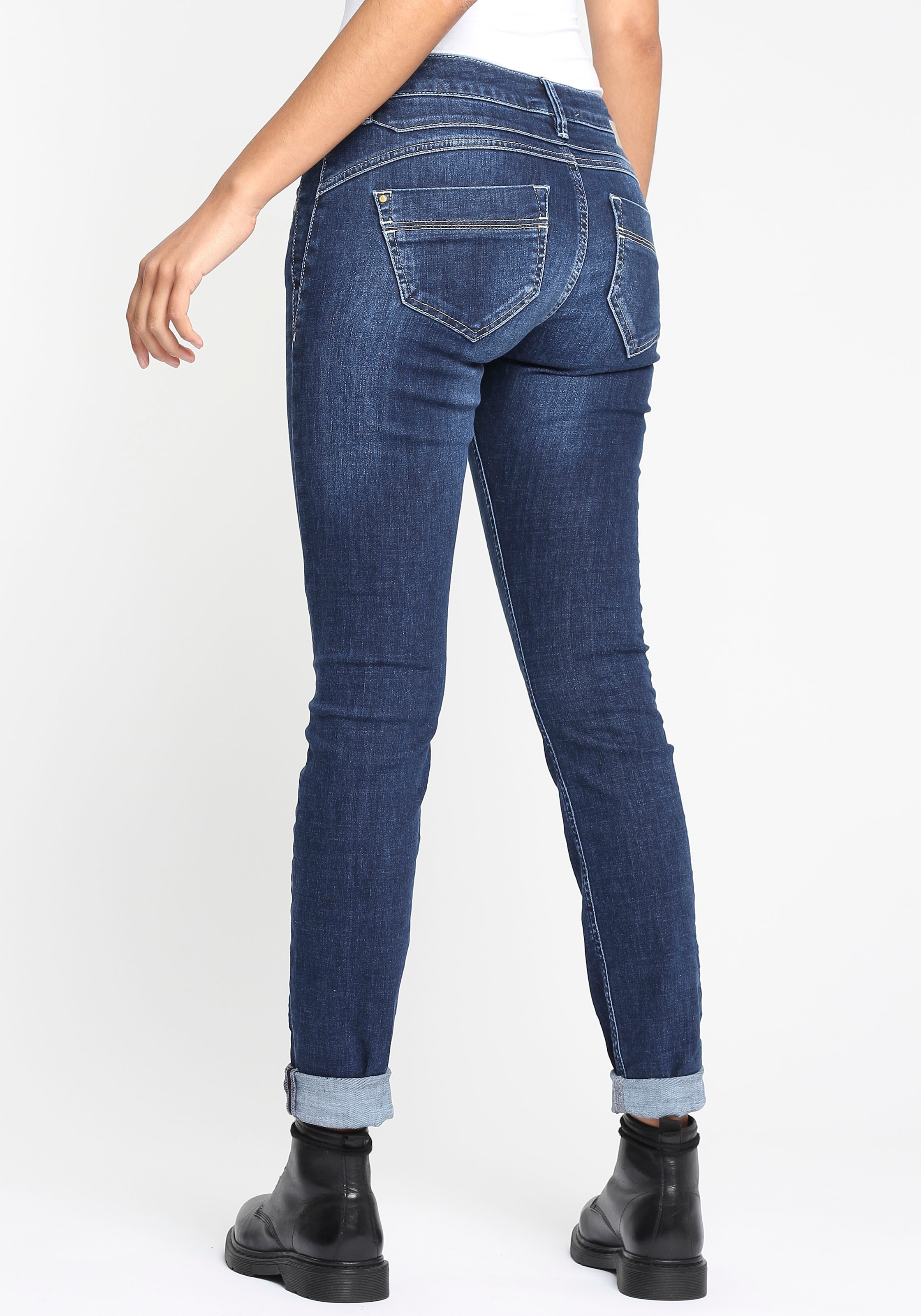 GANG Skinny-fit-Jeans »94NELE«, mit Rundpasse und seitlichen  Dreieckseinsätzen f. e. tolle Silhouette für kaufen | BAUR