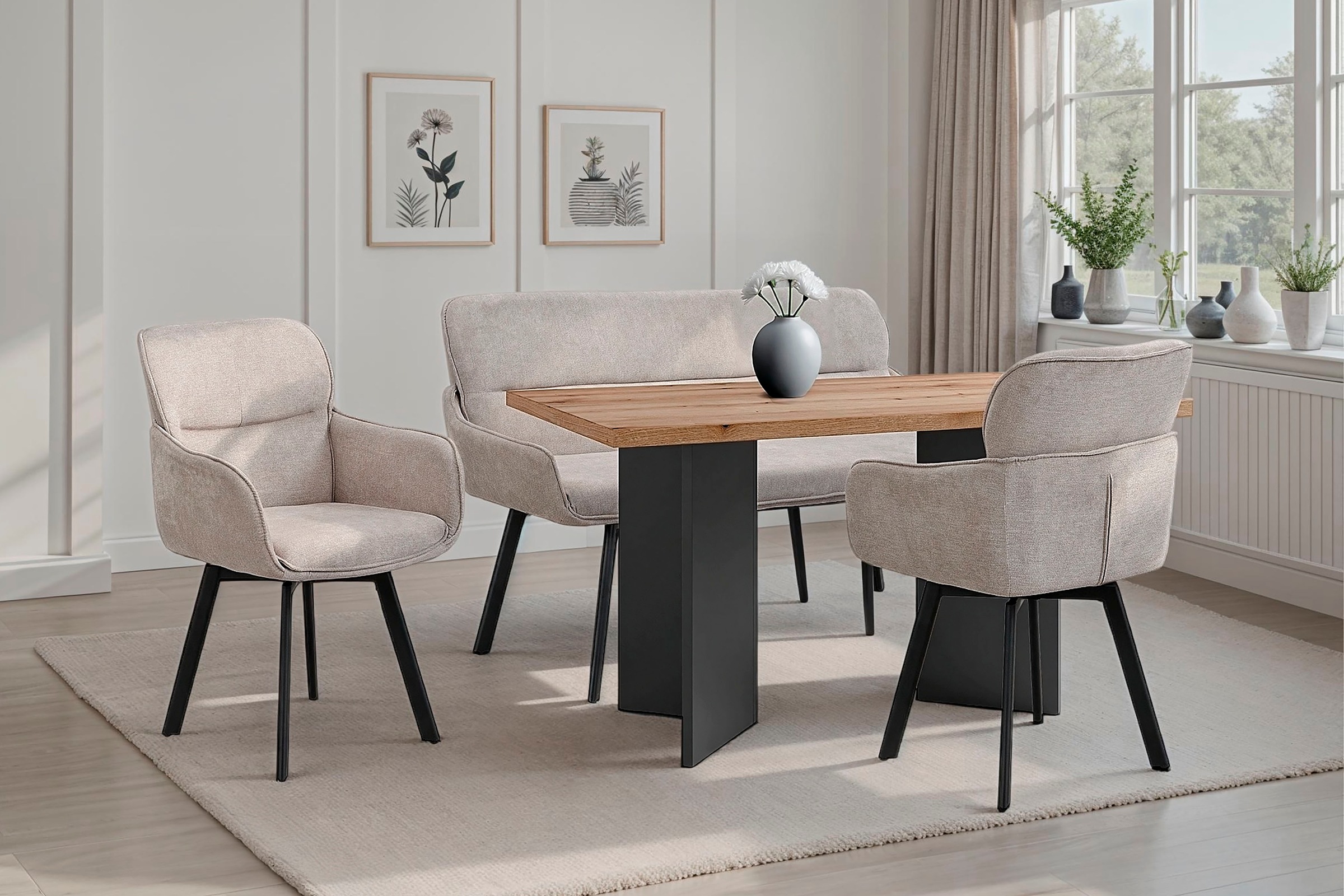 byLIVING Esszimmerstuhl "Rico" (Set) 2 Stk.360 Grad drehbar in verschiedene günstig online kaufen