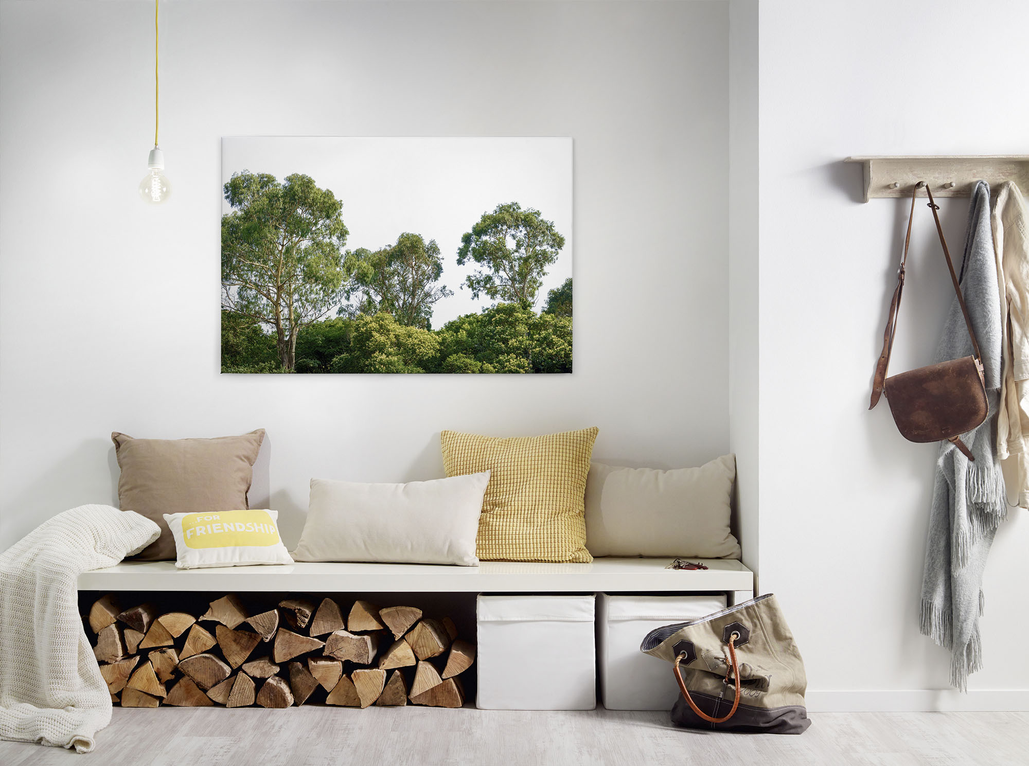 A.S. Création Leinwandbild "Treetop" Kunst Wald 1 Stk. tlg. Baumkronen Keilrahmen Wald Leinwand-Bild Wohnzimmer modern Wandbild
