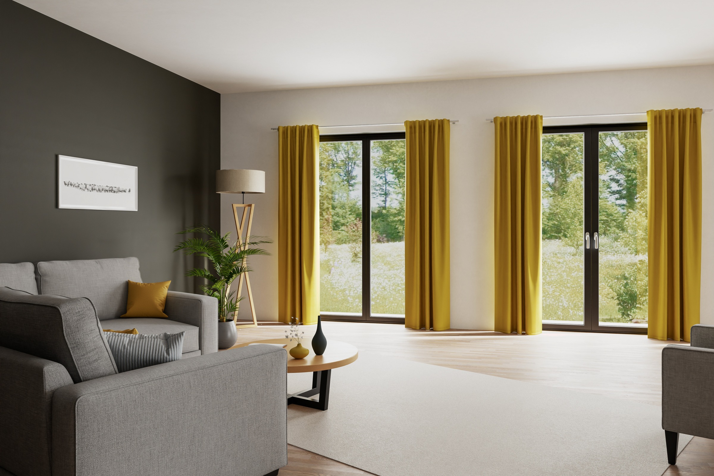 HOMING Vorhang »Galdin«, (1 St.), Verdunklungsvorhang, blickdicht, Thermo, Energiesparend