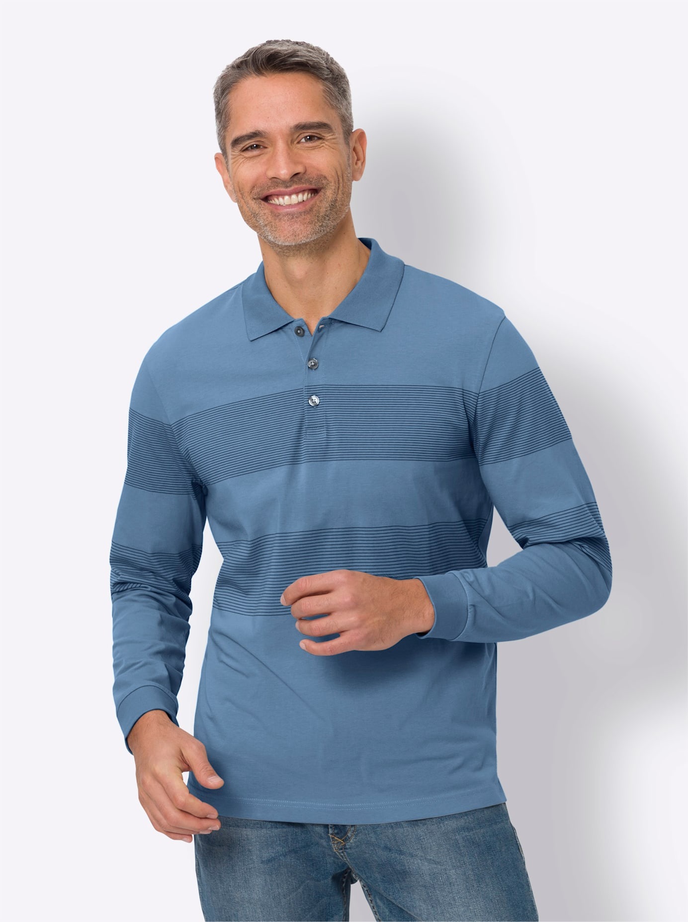 Classic Poloshirt »Langarm-Poloshirt«, (1 tlg.)