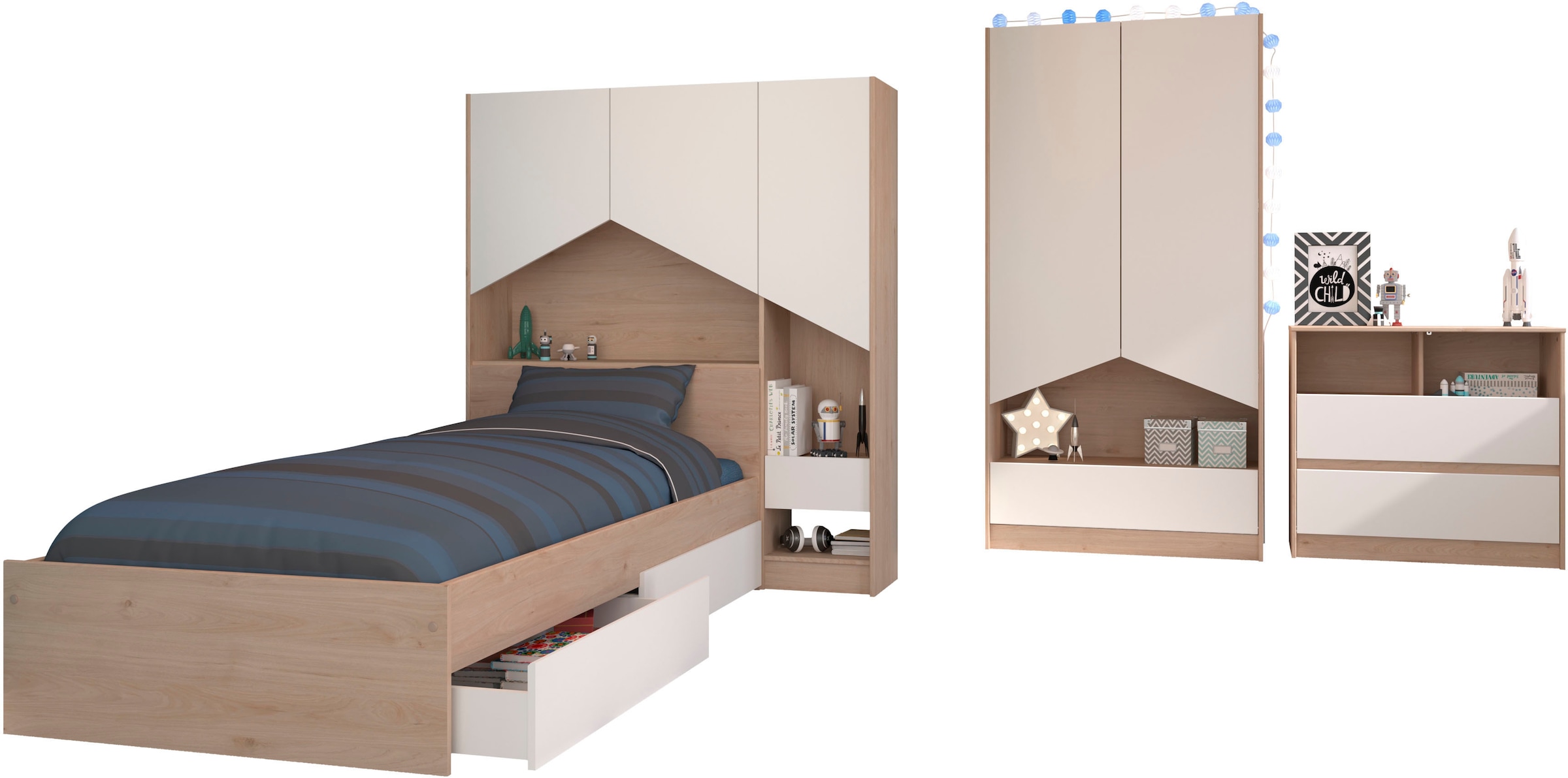 Parisot Jugendzimmer-Set, (Set, 5 tlg.)