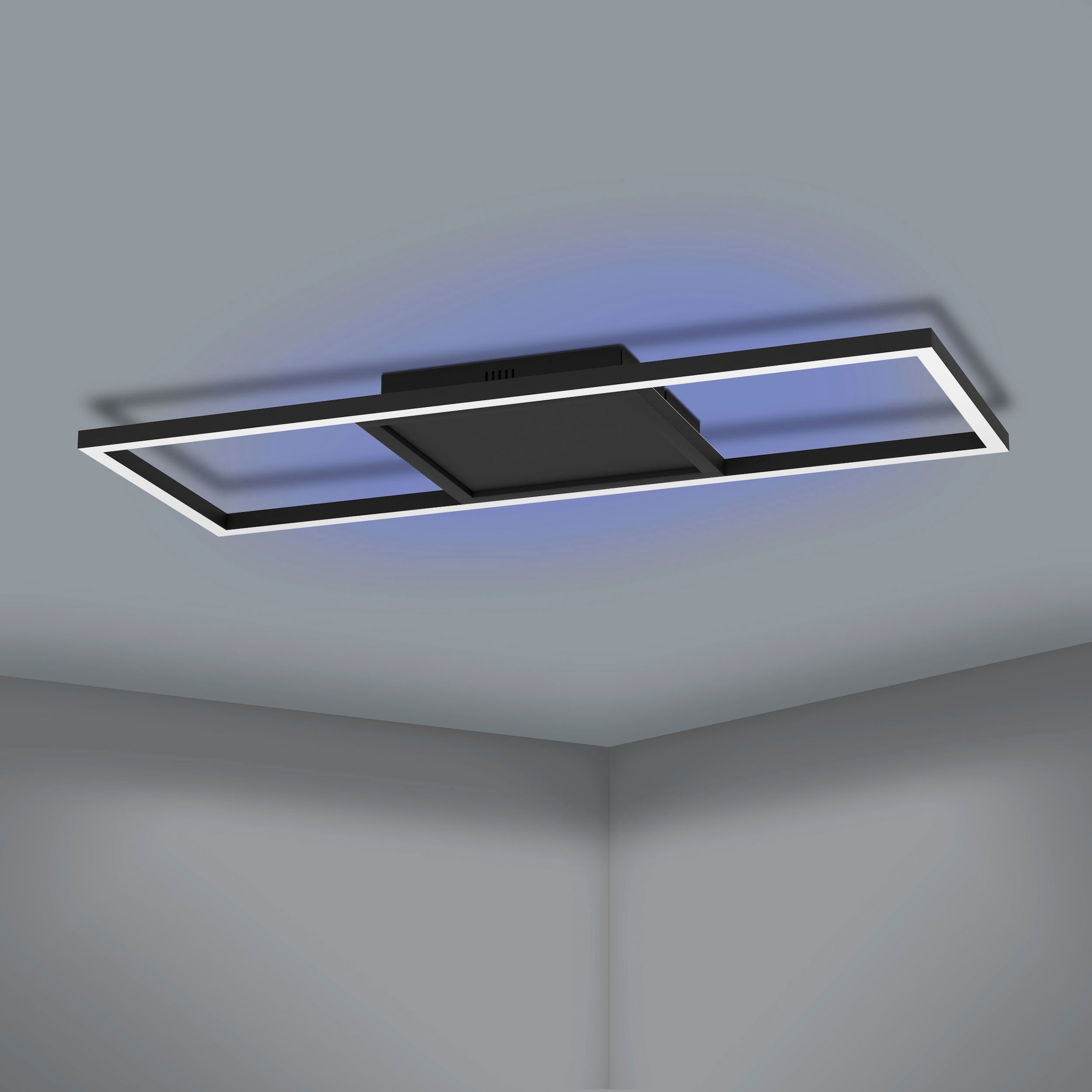 EGLO LED-Deckenleuchte »CALAGRANO-Z« in schwarz aus Alu, Stahl / inkl. LED  fest integriert - 21 Watt, Gr. ca. 64 x 24 cm | BAUR