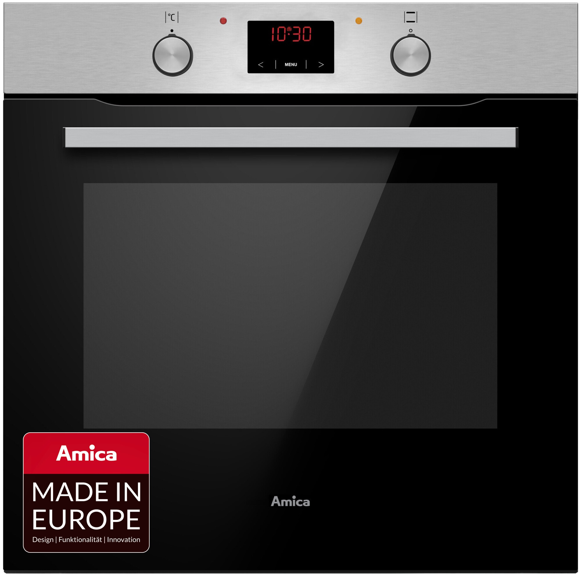 Amica Backofen ABE 9430 E "ABE 9430 E" mit Teleskopauszug nachrüstbar mit Steam Clean Großer Garraum, klare Sicht und einfache Reinigung für ruhiges Backen