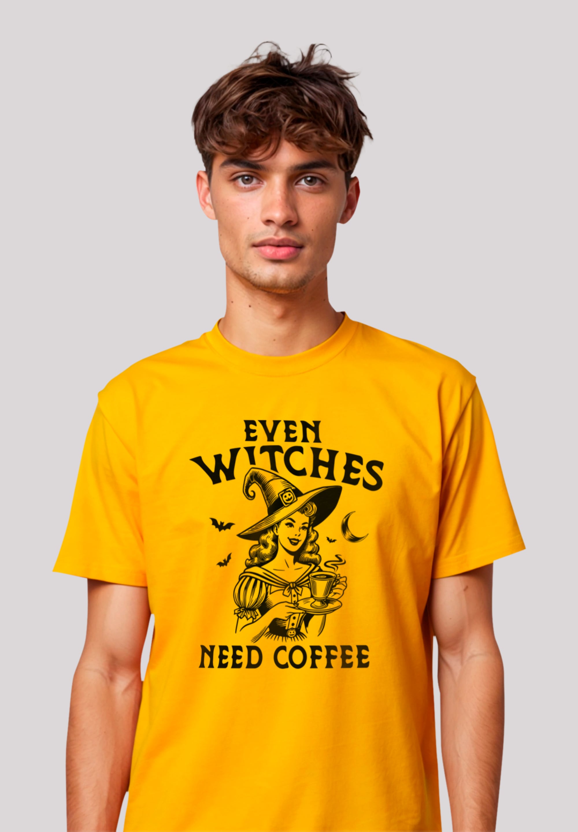 F4NT4STIC T-Shirt "Halloween Witch even witches need coffee", Premium Quali günstig online kaufen