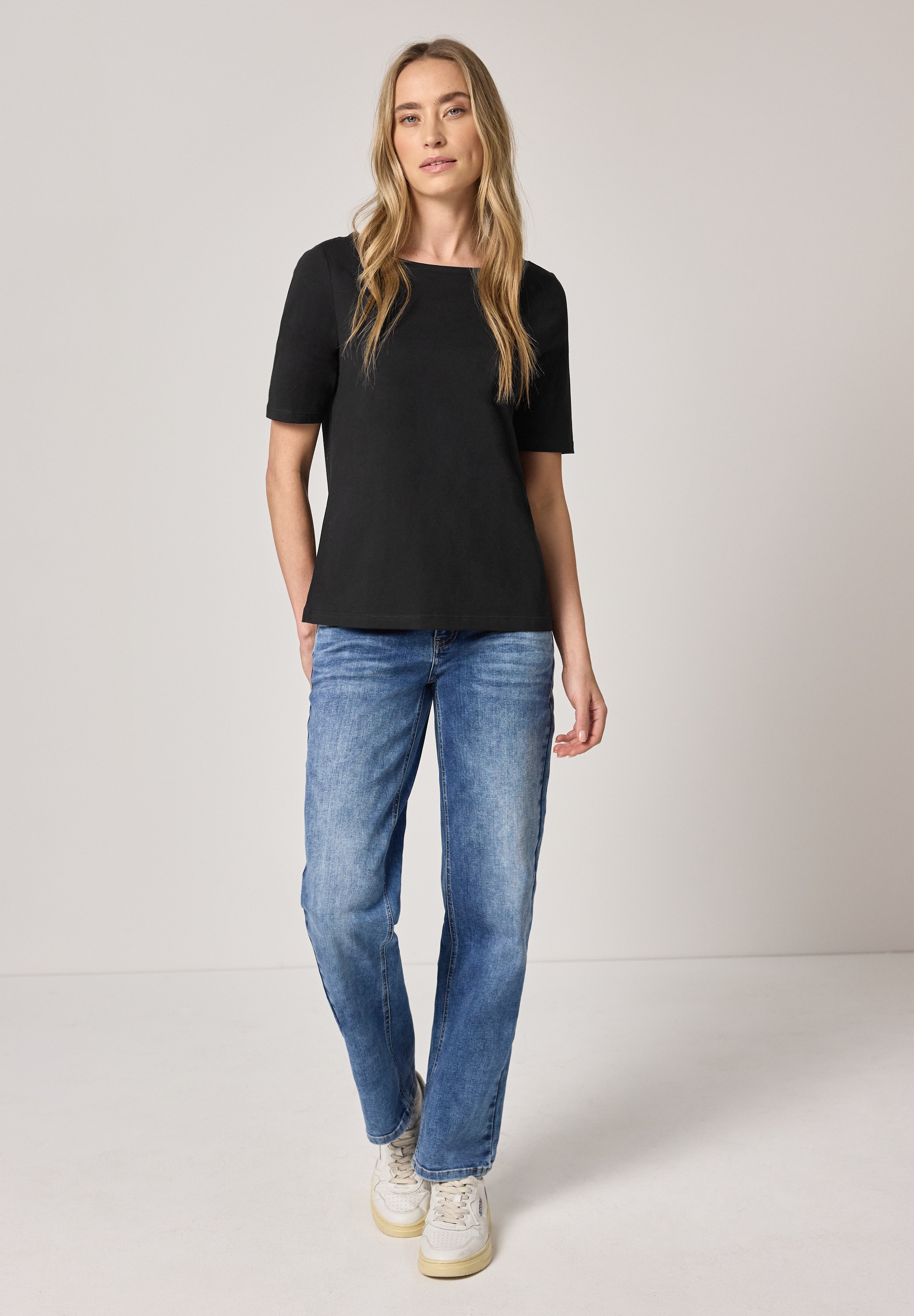 STREET ONE T-Shirt mit U-Boot-Ausschnitt