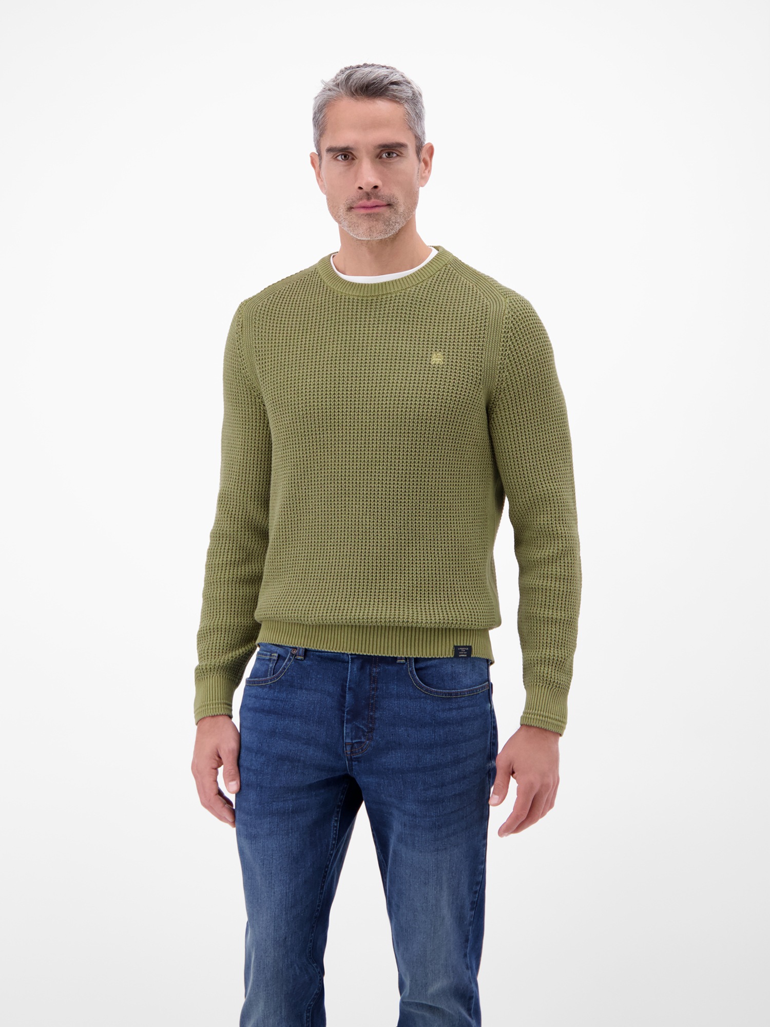LERROS Strickpullover "Herren Crewneck-Stricker in Strukturqualität" günstig online kaufen