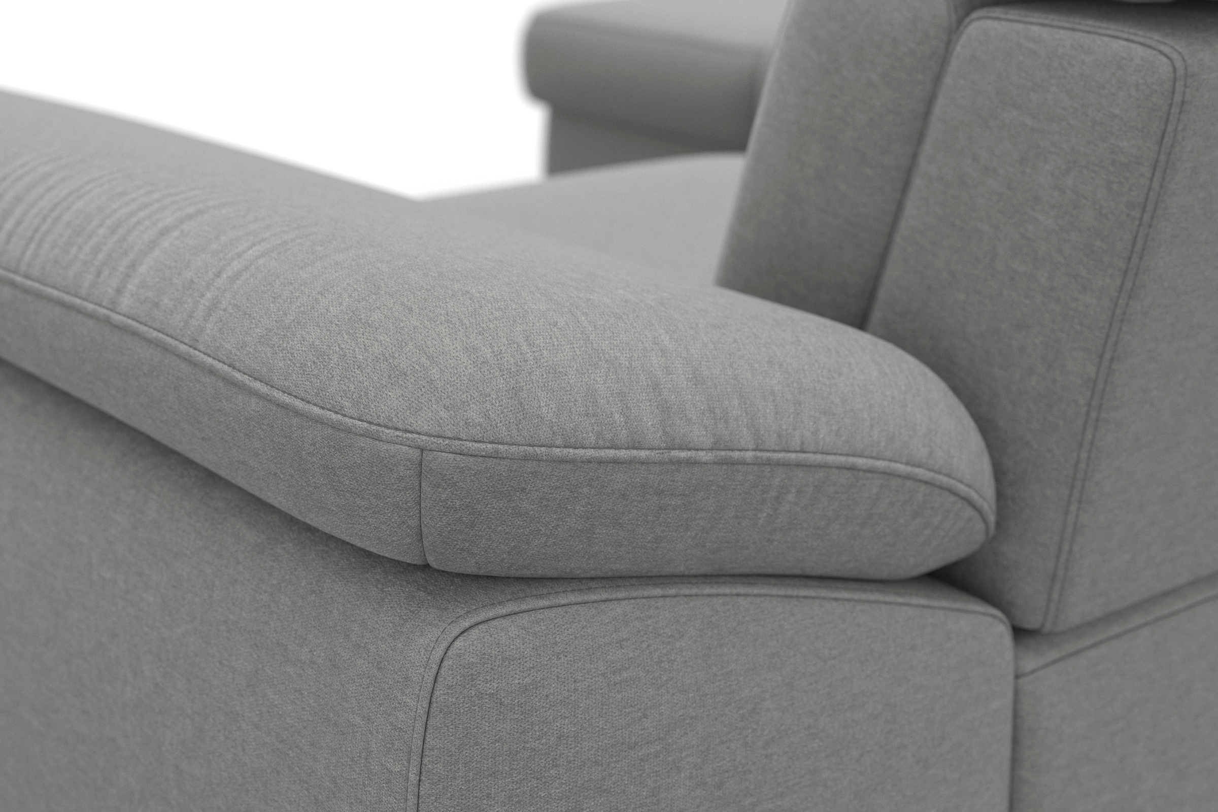 sit&more Ecksofa »Cabrio L-Form, B: 274 cm, mit Sitztiefen-, Arm- & Kopfteilverstellung« 3 Nierenkissen, Federkern, optional Bettfunktion und Stauraum