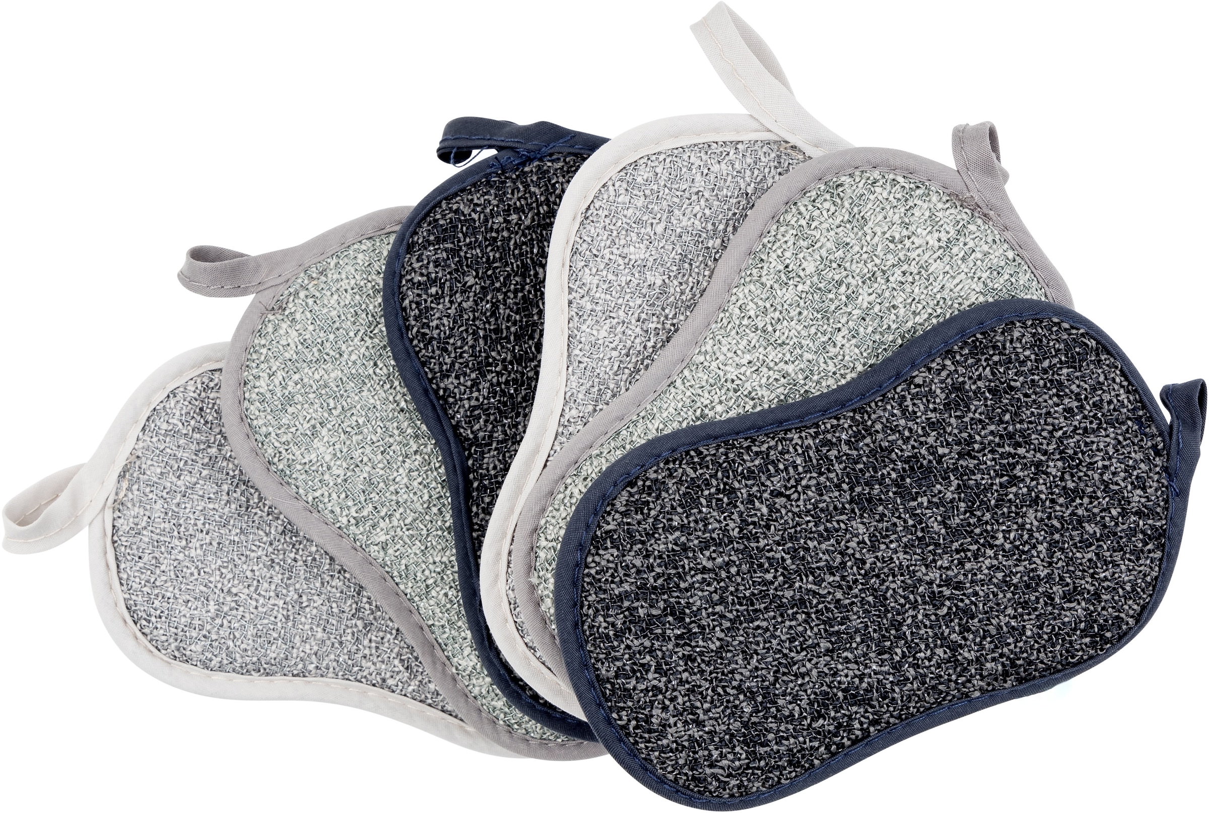 HENSSLERS Pfannen-Set »HENSSLERS Kochbox Deluxe« Edelstahl Set, Pfanne 24 + 28 cm, Mikrofaser-Schwamm-Set 6 tlg., 2x Pfannen-Schoner, 10 Stk. tlg. Exklusives Set für OTTO