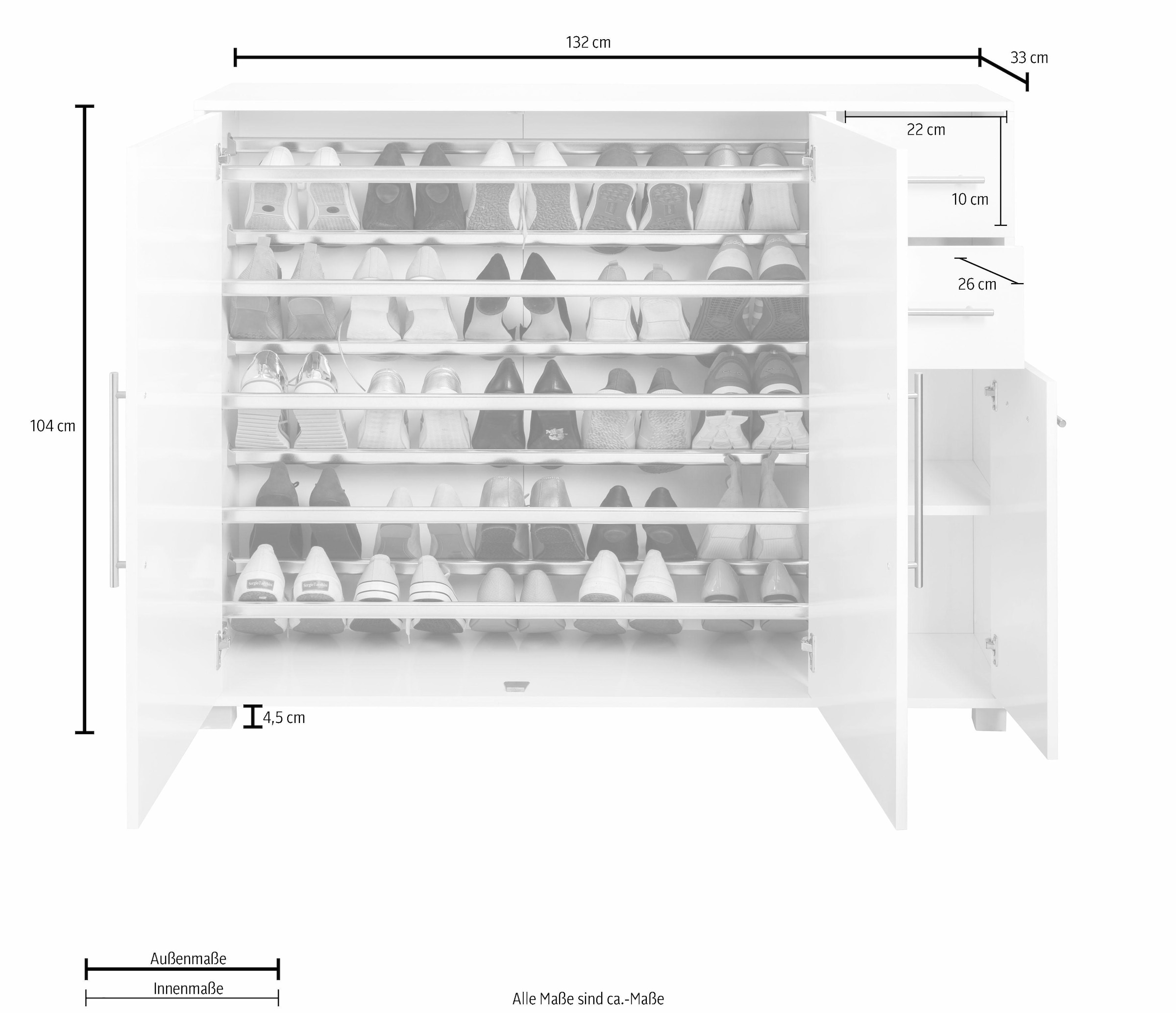 Schildmeyer Schuhschrank »Pisa«, mit 3 Türen und 2 Schubkästen | BAUR