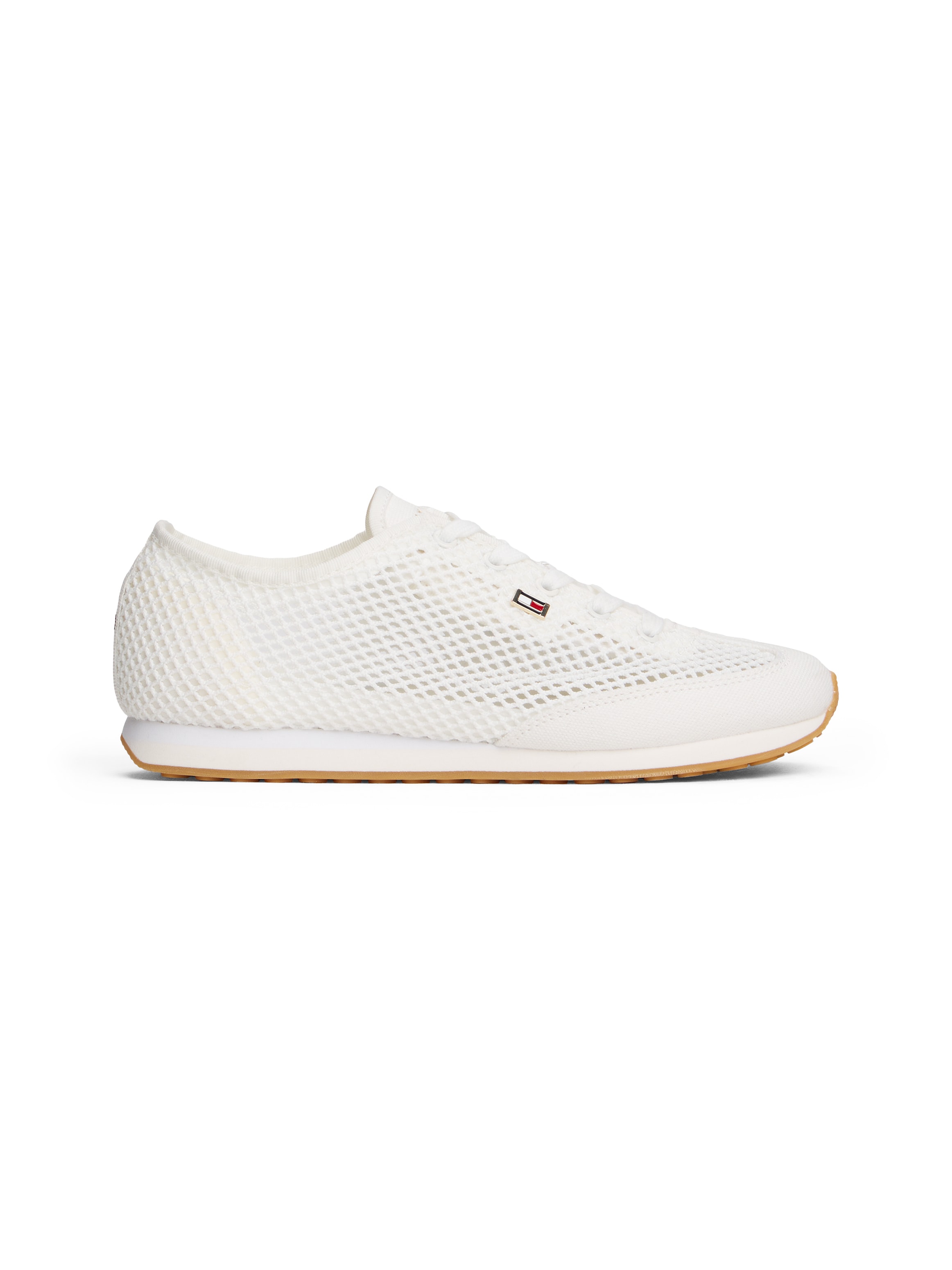 Tommy Hilfiger Sneaker »TH OPEN MESH LOW PROFILE RUNNER«, Freizeitschuh, Halbschuh, Schnürschuh mit seitlicher Logoflagge