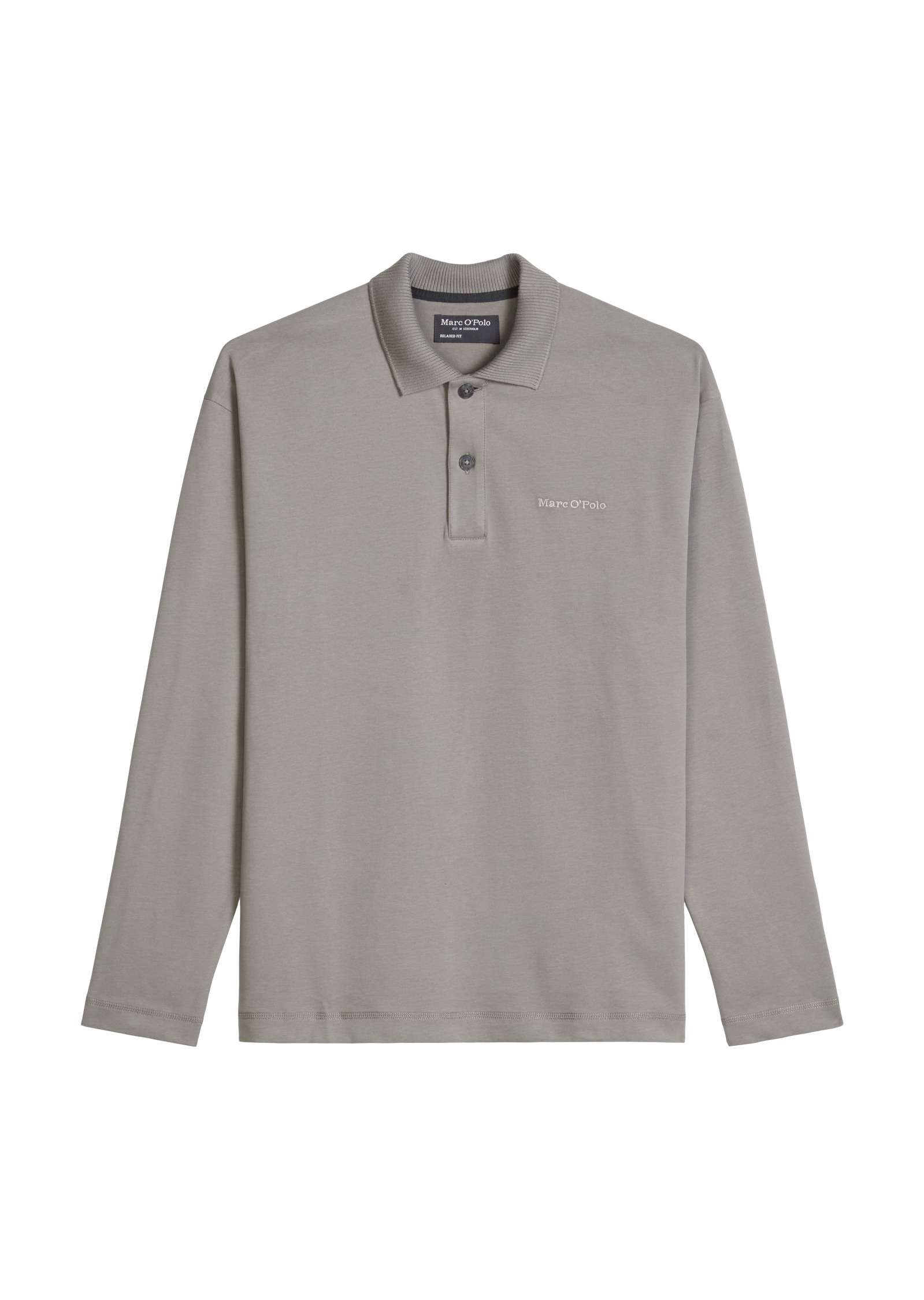 Marc O'Polo Langarm-Poloshirt »aus schwerem Bio-Baumwoll-Jersey«