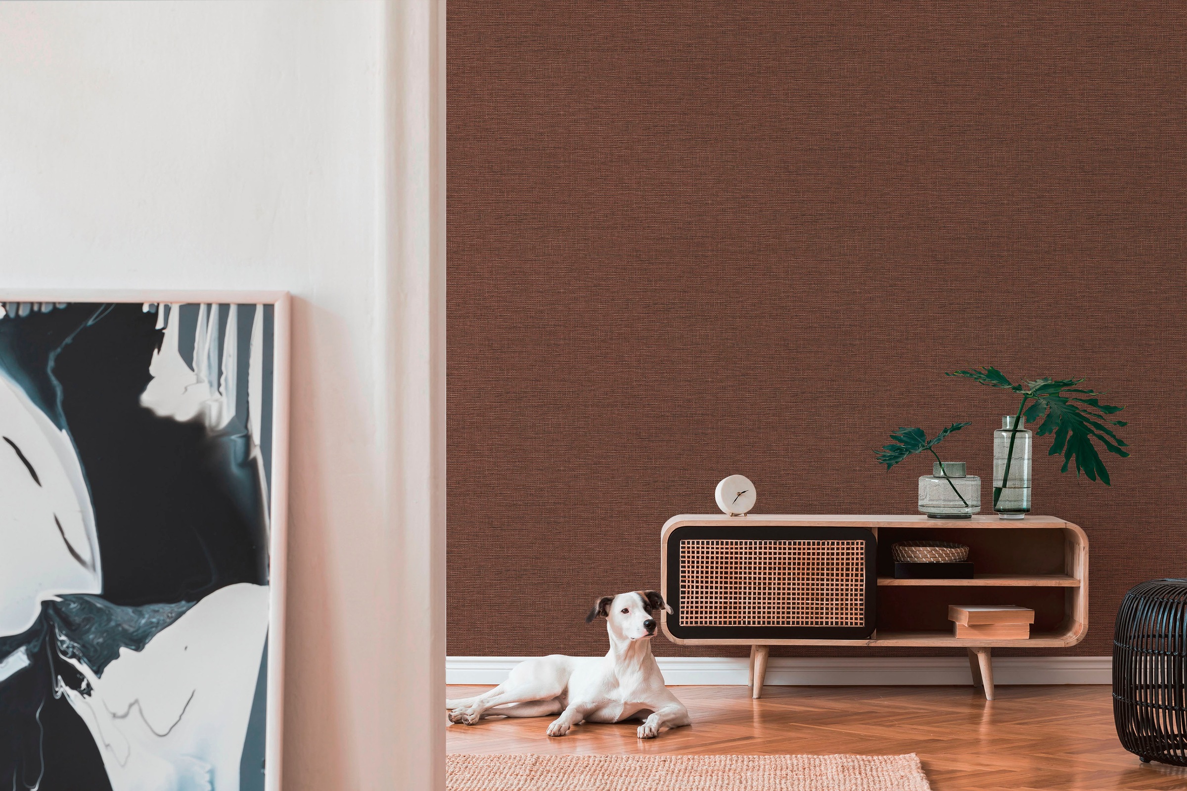 living walls Vliestapete »Desert Lodge« Flechtoptik | Leinenoptik | Strukturmuster leicht strukturiert Tapete Struktur Tapeten Wohnzimmer Schlafzimmer Küche Flur Design Büro