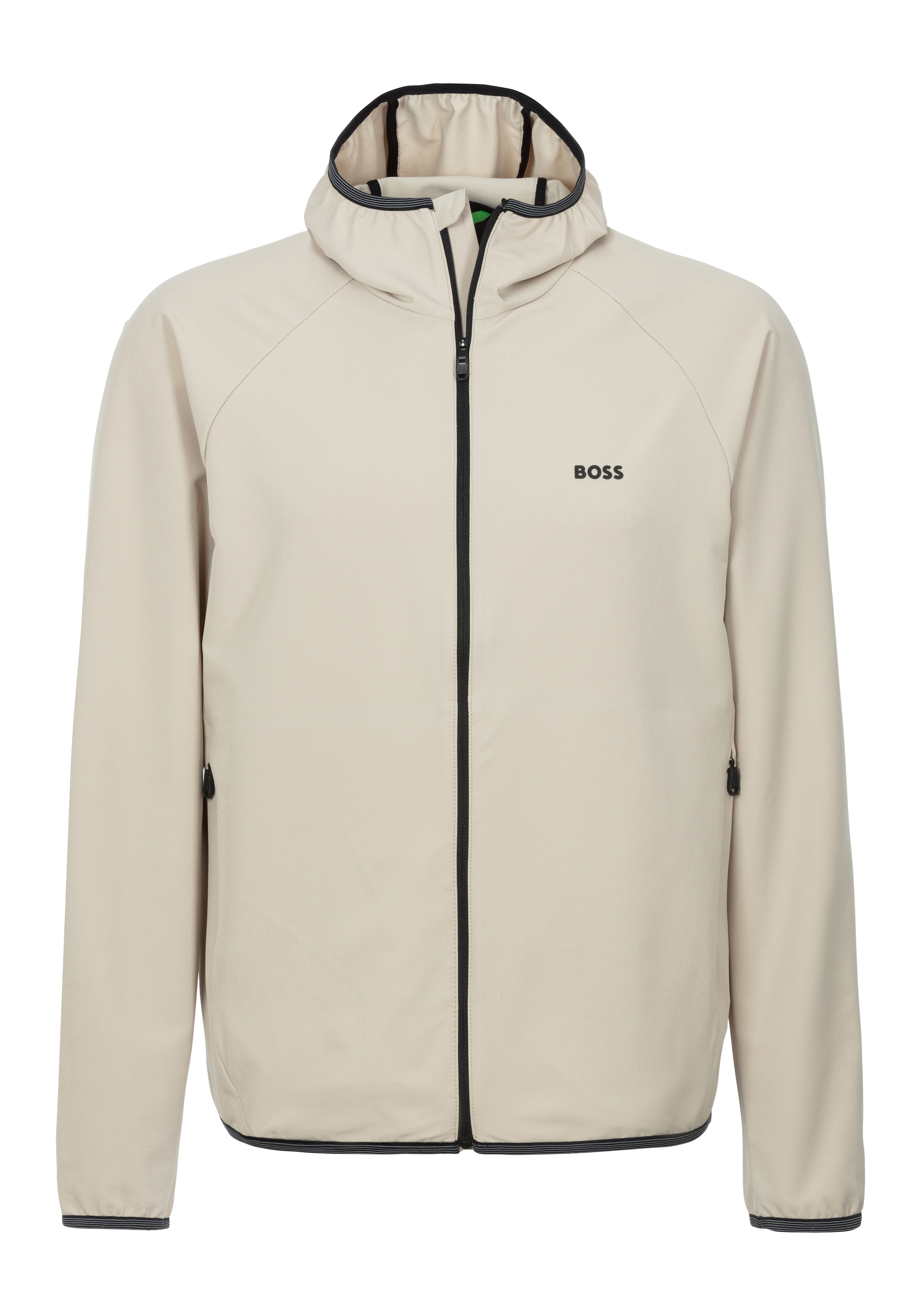 BOSS GREEN Funktionsjacke »L_Commuter«, mit Kapuze, mit gummiertem Markenlabel