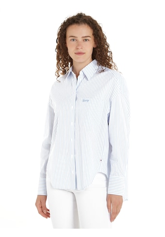 Blusentop »TJW SP OVR STRIPE SHIRT«, Mit Tommy Jeans Markenlabel