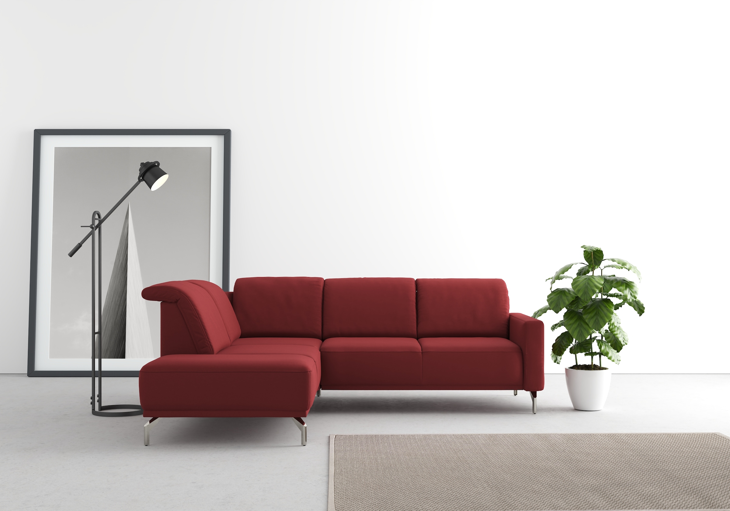 sit&more Ecksofa »Bailando L-Form« wahlweise mit Kopfteilverstellung und Vorziehsitz, motorisch