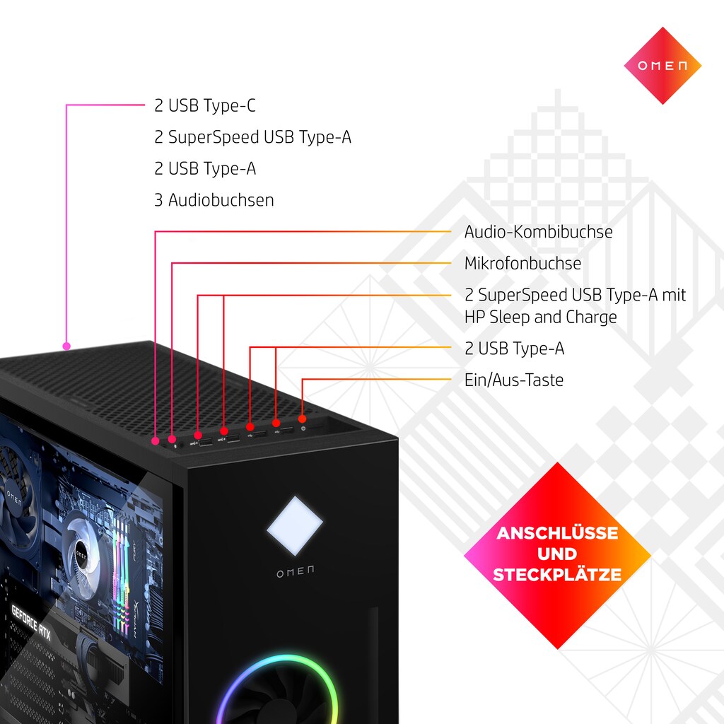 HP Gaming-PC »GT21-0013ng 5800X Tower«