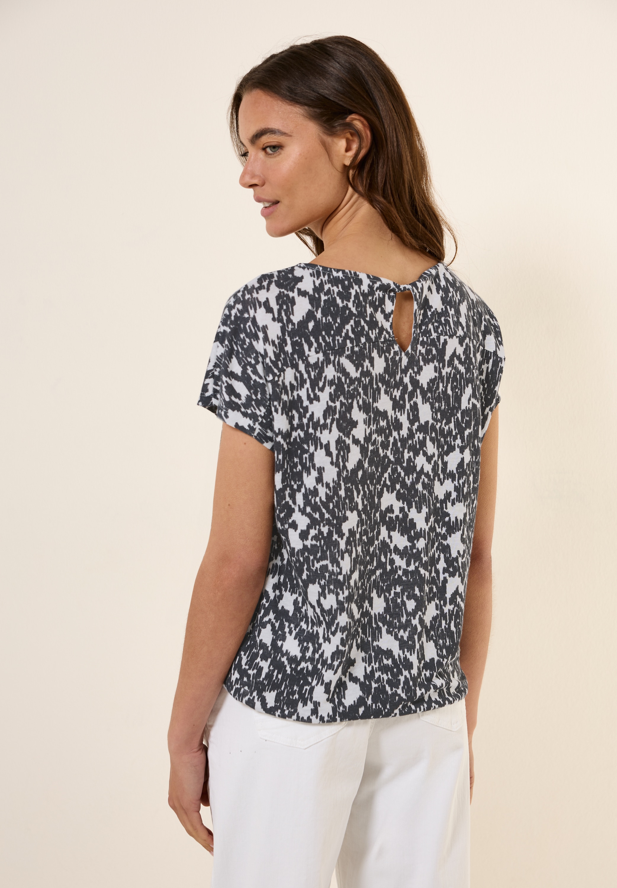 Cecil T-Shirt, mit Muster, Minimal-Print