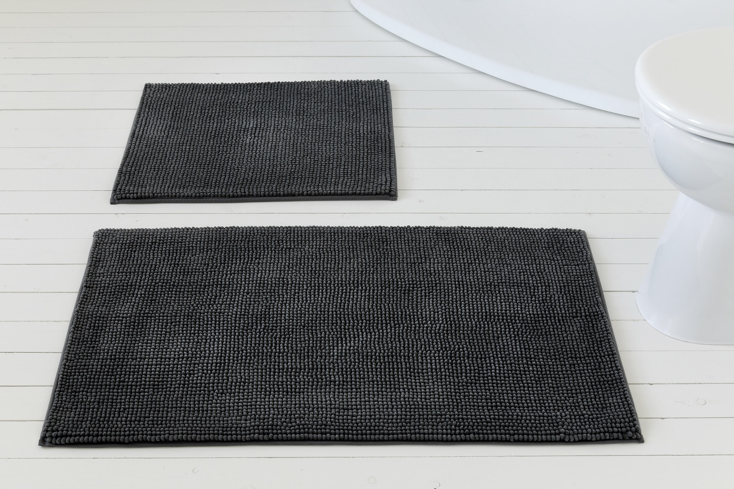 my home Badematte »Kaelan«, rutschhemmend beschichtet, fußbodenheizungsgeeignet, Badvorleger, Badteppich aus weicher Chenille, pastell Farben