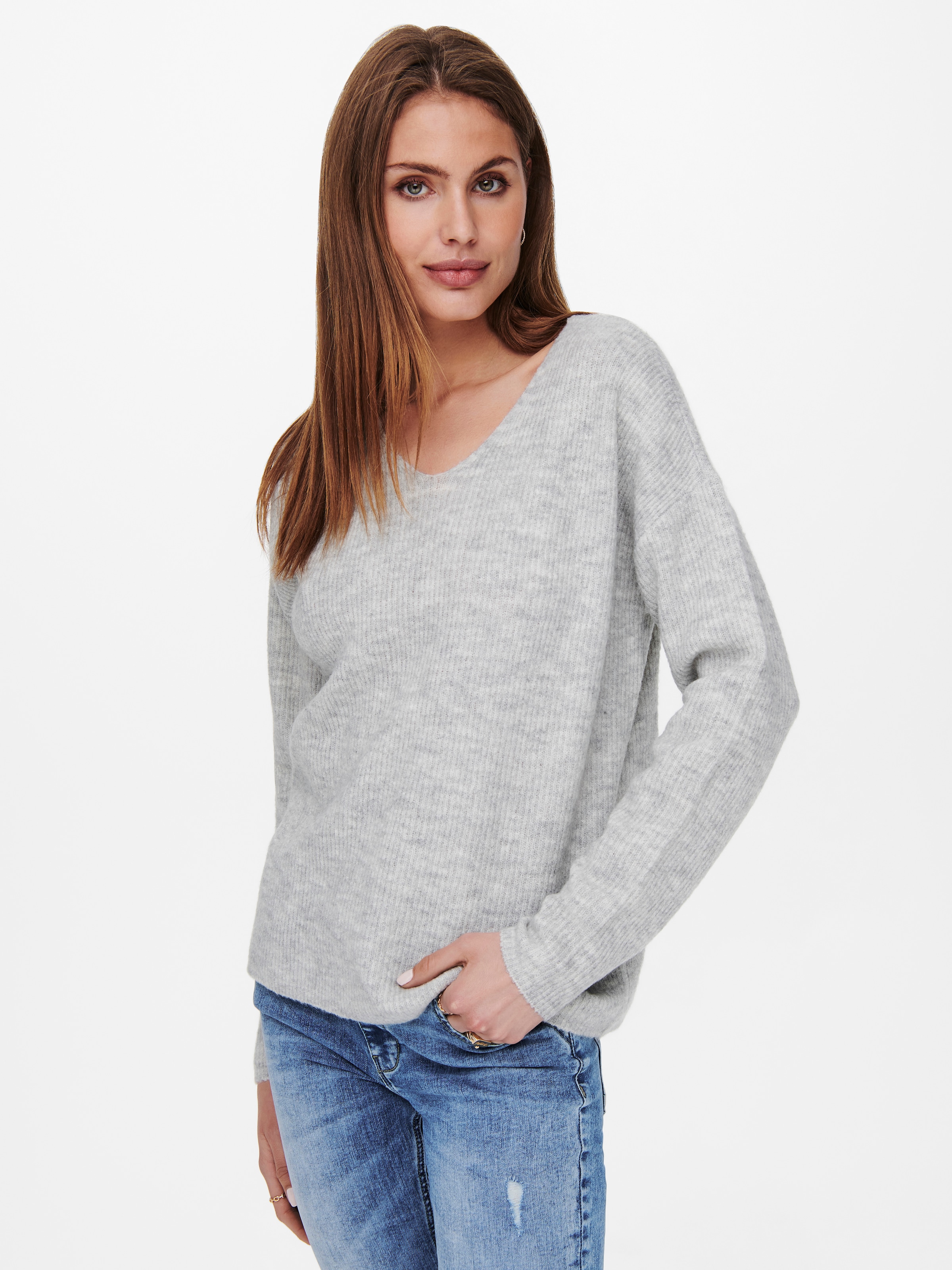 ONLY Strickpullover »ONLCAMILLA V-NECK L/S PULLOVER KNT NOOS«