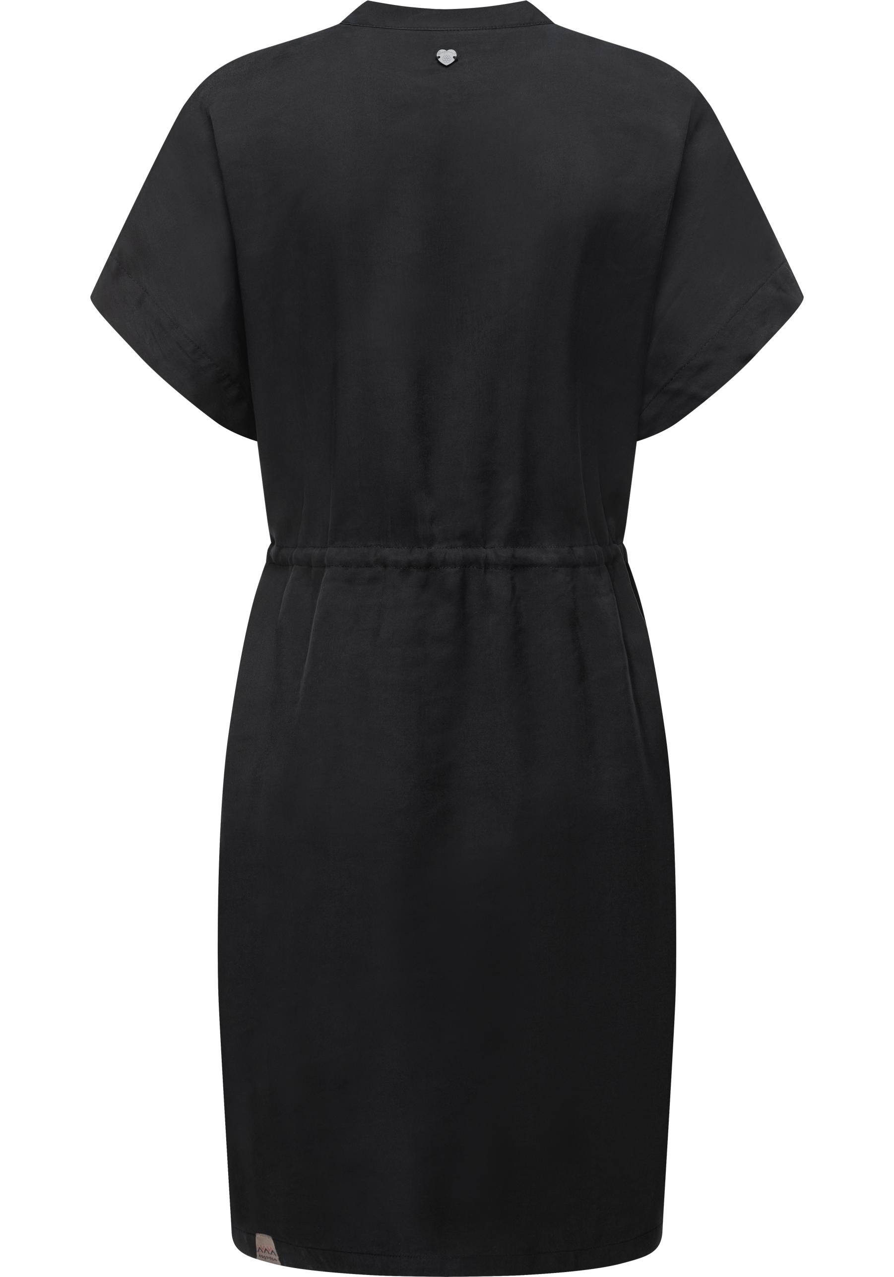 Thumbnail - Ragwear Blusenkleid "Roisa" Brusttaschen Eingrifftaschen stylisches Sommerkleid mit Bindeband