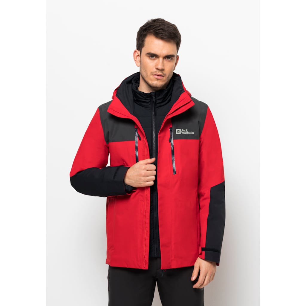 Jack Wolfskin 3-in-1-Funktionsjacke »JASPER 3IN1 JKT M«, (2 teilig), mit Kapuze