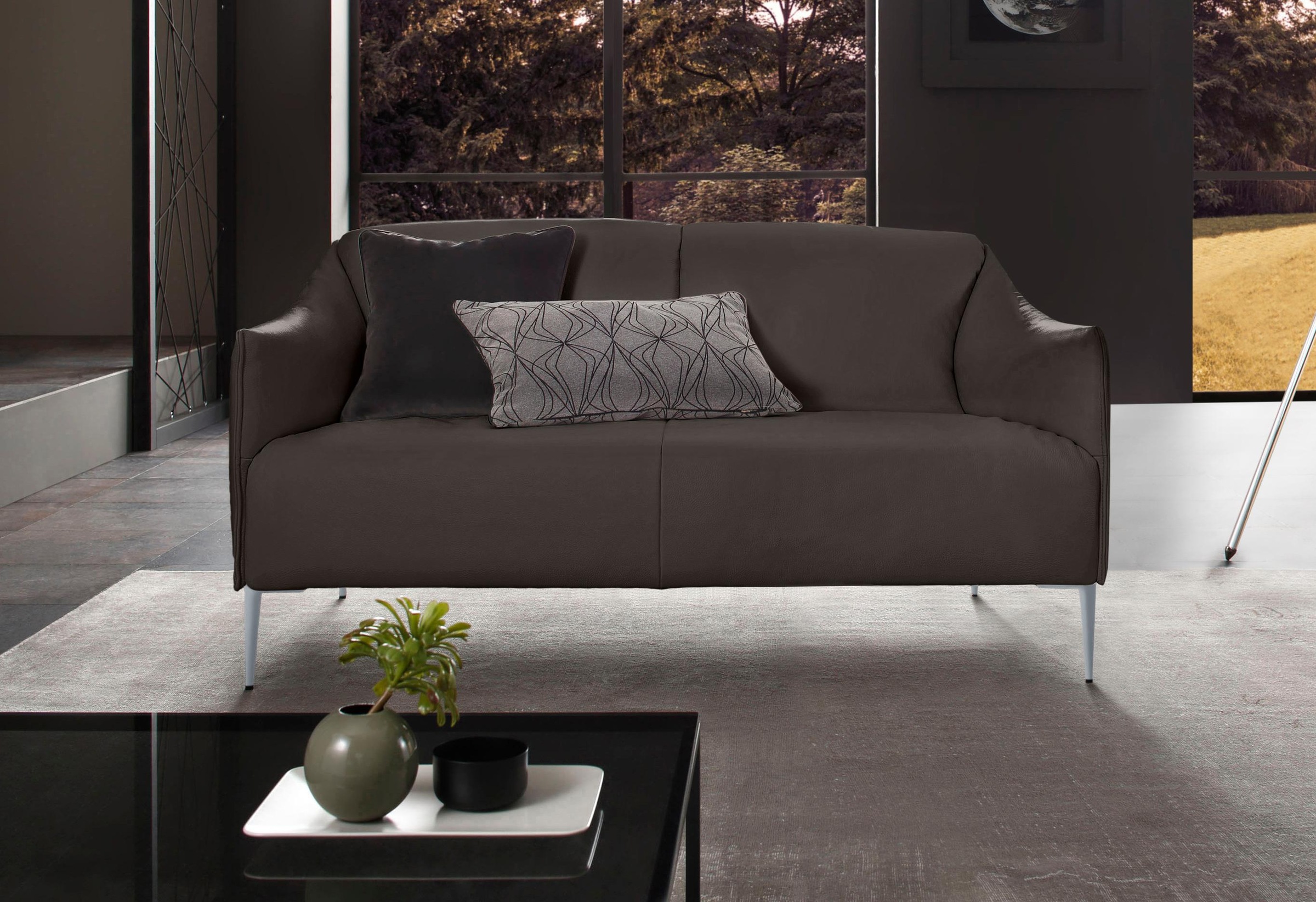 W.SCHILLIG 2-Sitzer »sally«, mit Metallfüßen in Silber matt, Breite 154 cm