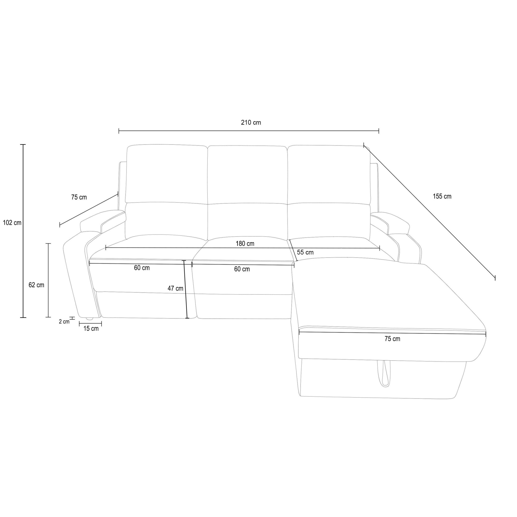 OTTO home Ecksofa »NAPORI Kunstleder, Multimediasofa, L-Form« man. oder elektr. Relaxfuntion, USB-A bei elektr. Variante, Staukasten