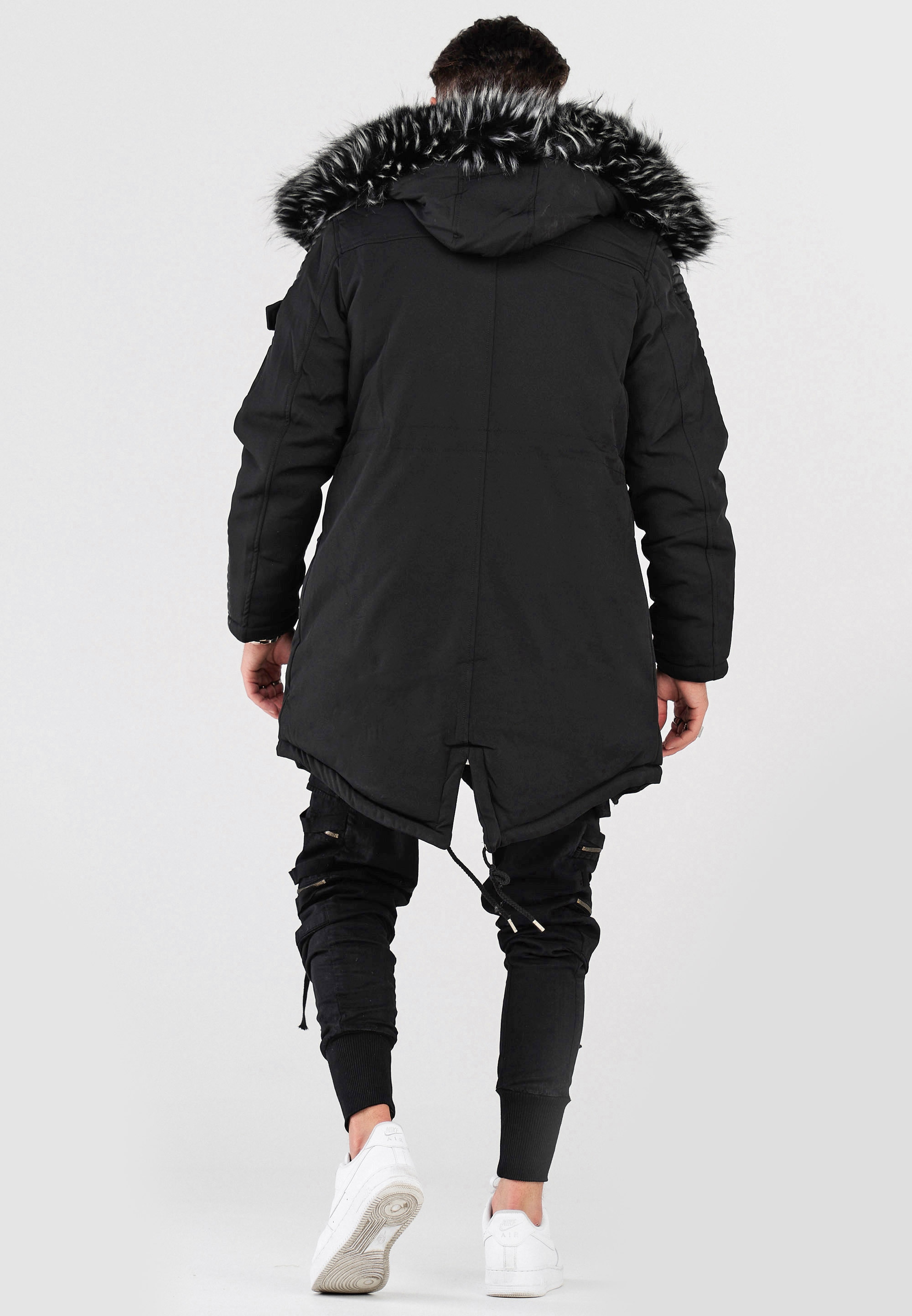 behype Parka »FADE-2«, mit wärmender Kapuze