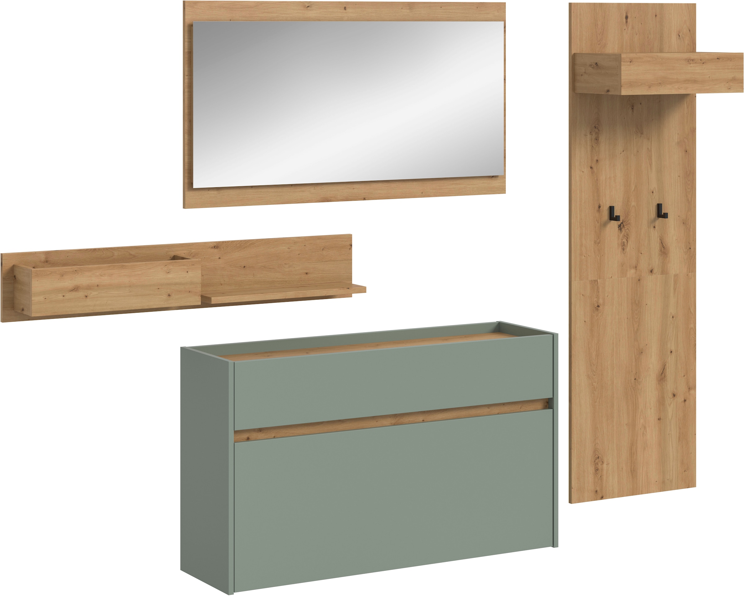 INOSIGN Garderoben-Set "EVRID, 4-teilig, Breite 205 cm, individuell hängbar günstig online kaufen