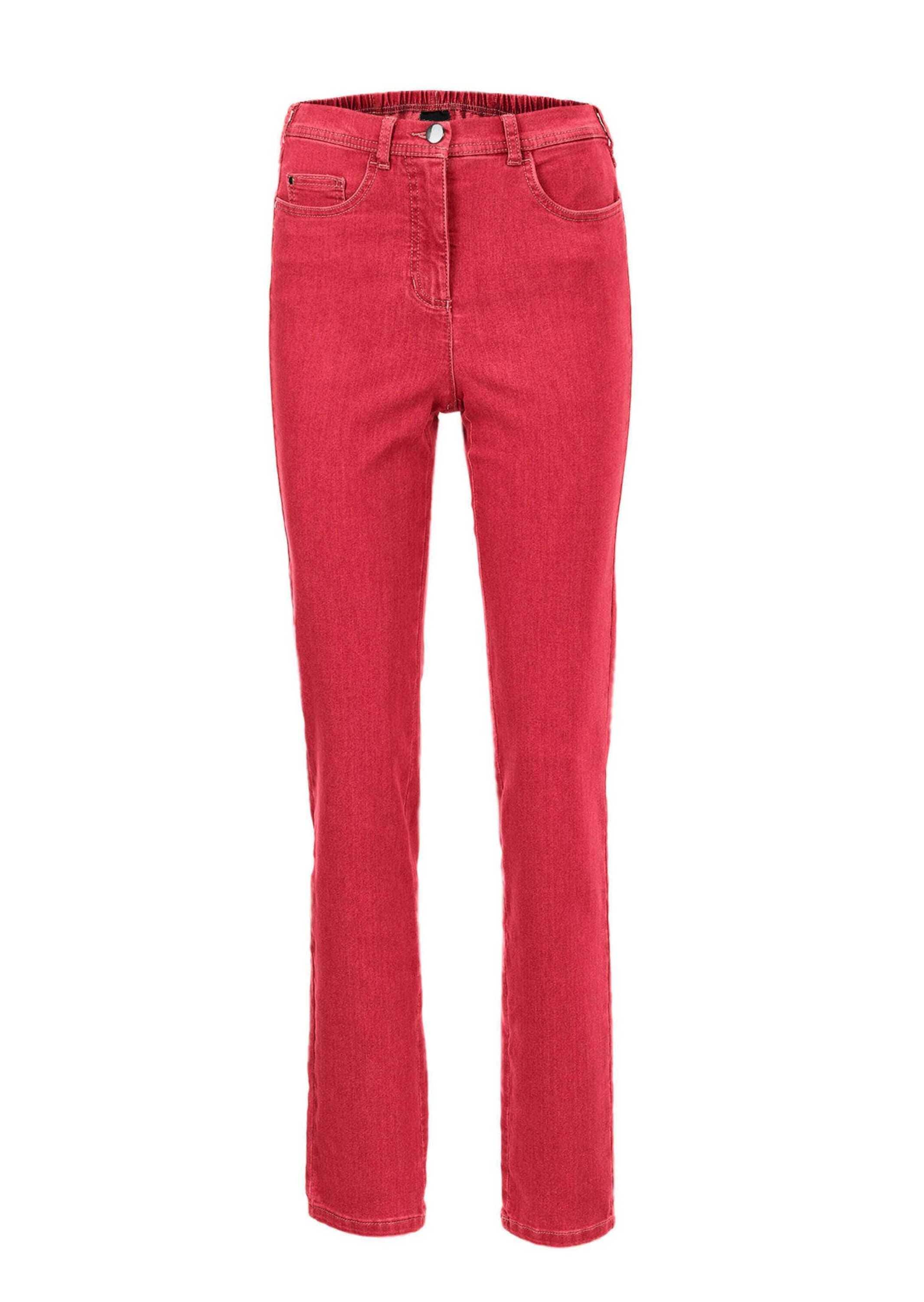 GOLDNER Regular-fit-Jeans "Kurzgröße Damen Jeans Slim Fit LOUISA mit Stretch-Anteil" Ohne
