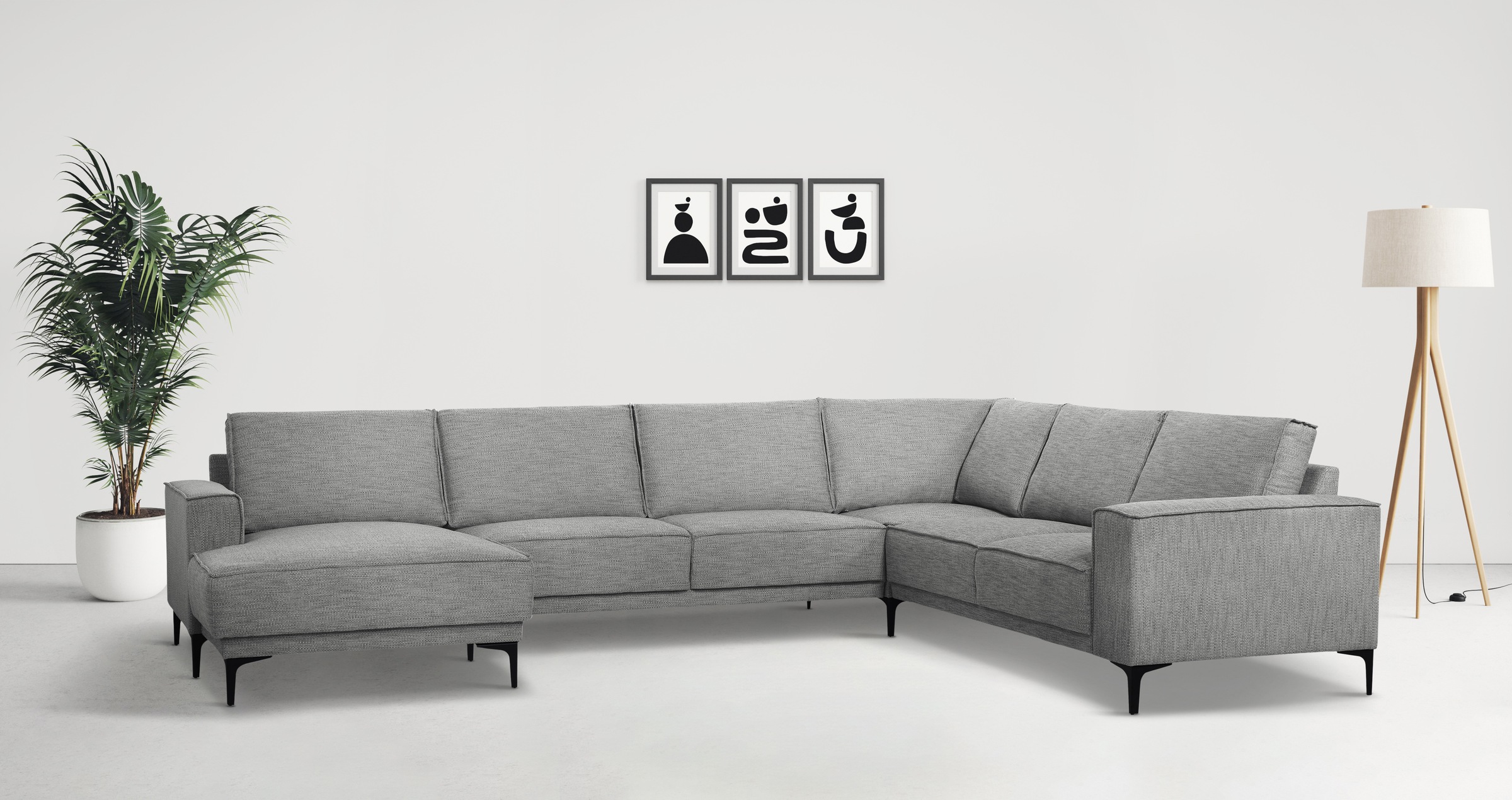 OTTO home Wohnlandschaft "XXL Sofa Oland, Struktur, Flachgewebe, Luxus-Micr günstig online kaufen