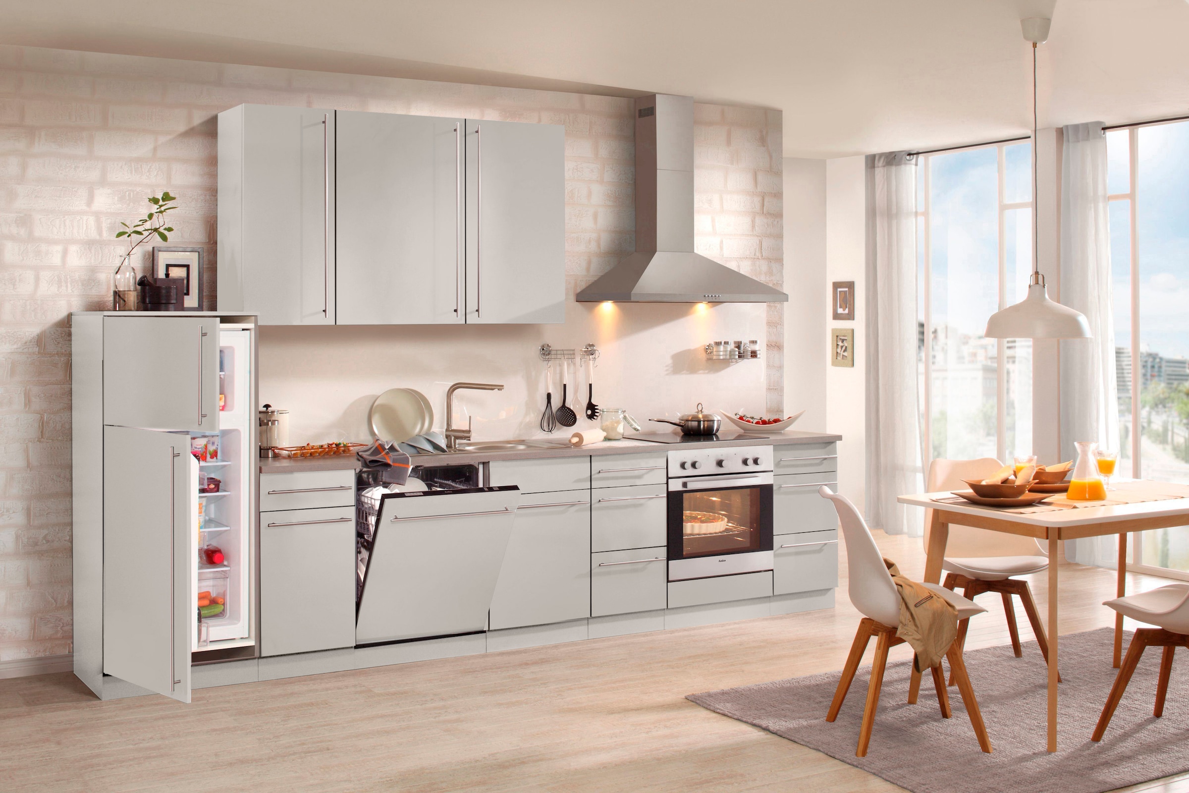 wiho Küchen Spülenschrank »Chicago«, 110 cm breit, inkl. Tür/Sockel für Geschirrspüler