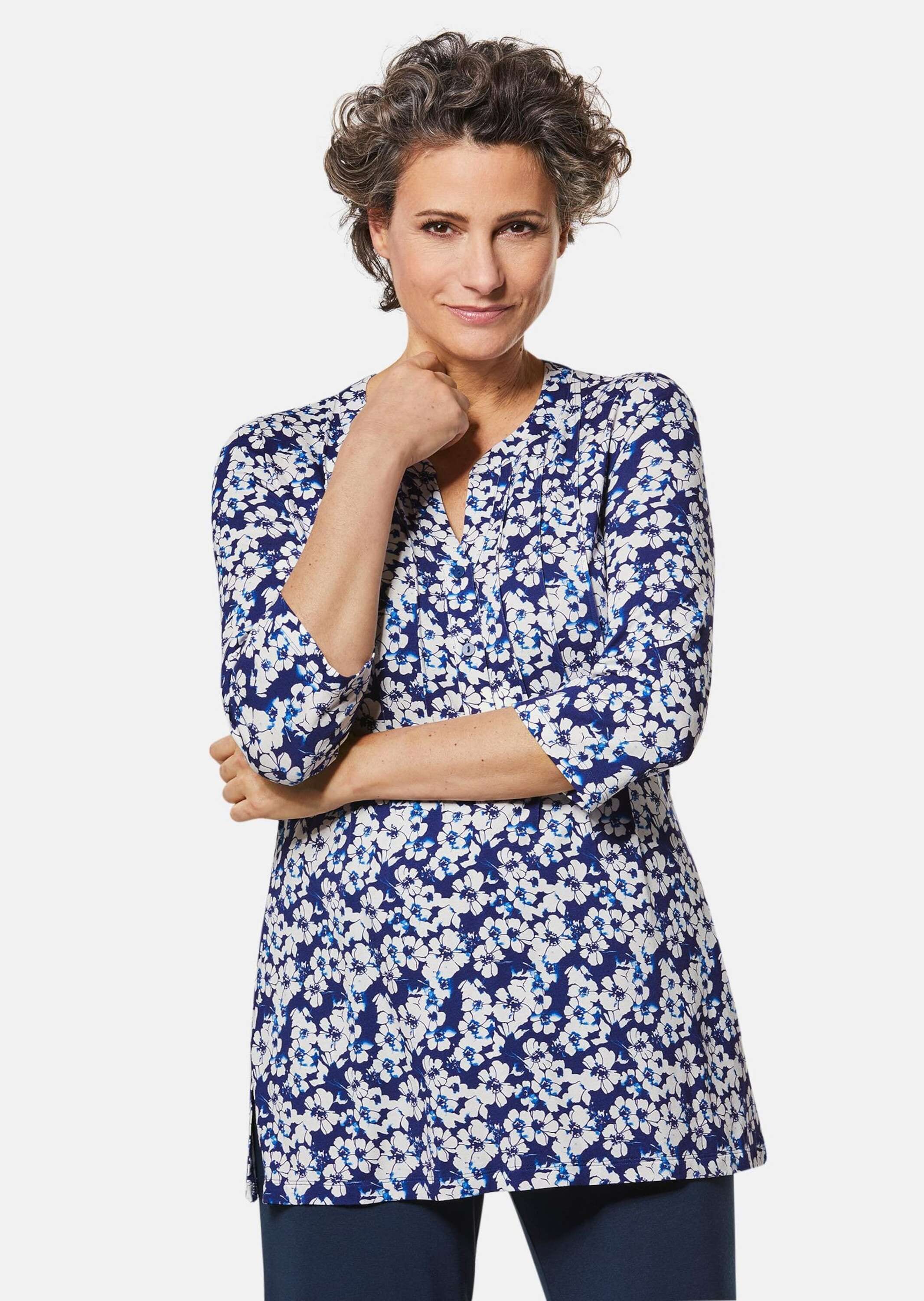 GOLDNER Print-Shirt »Drucktunika-Shirt Figurschmeichelndes Drucktunika-Shirt«