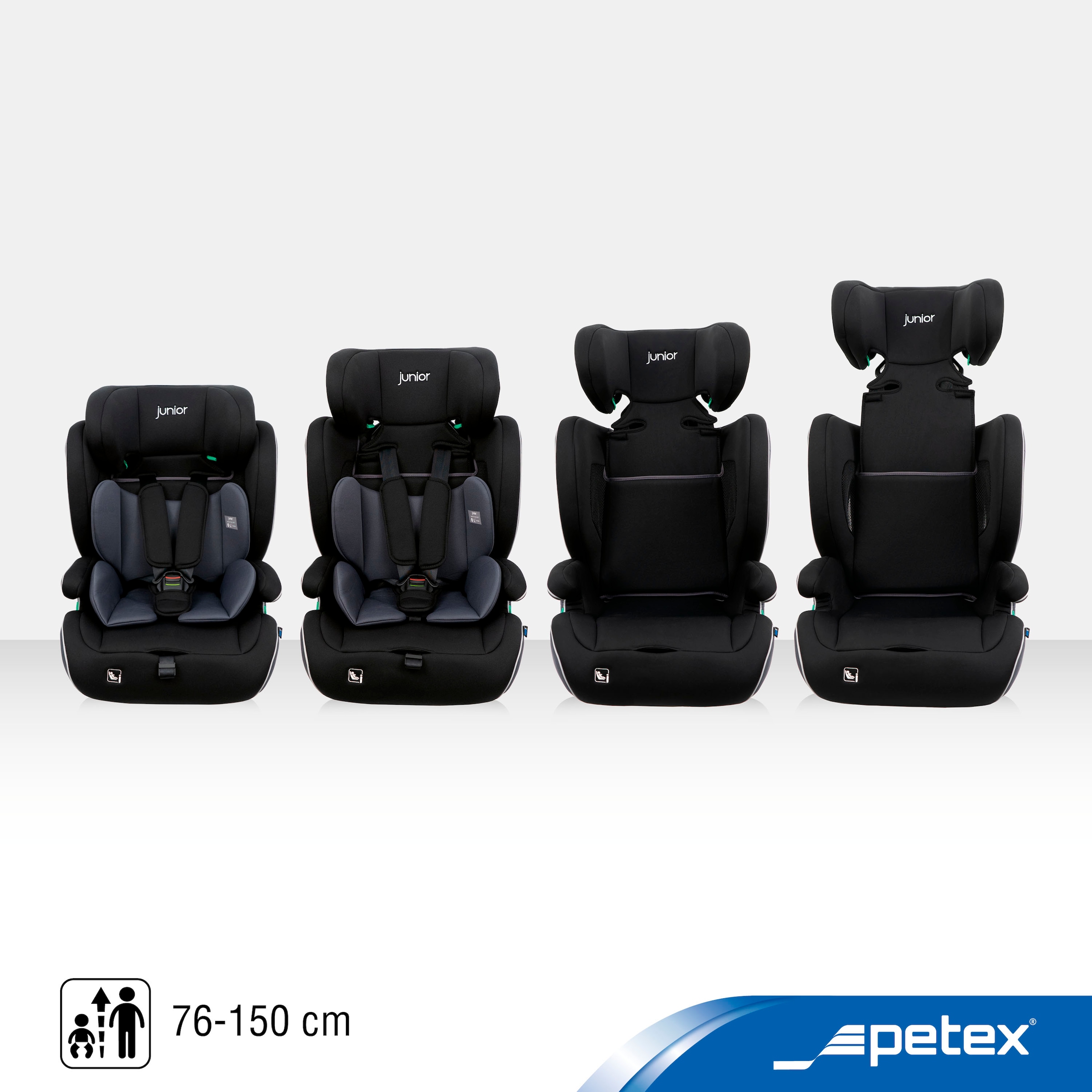 Petex Autokindersitz »Supreme Plus, mit Isofix, schwarz«