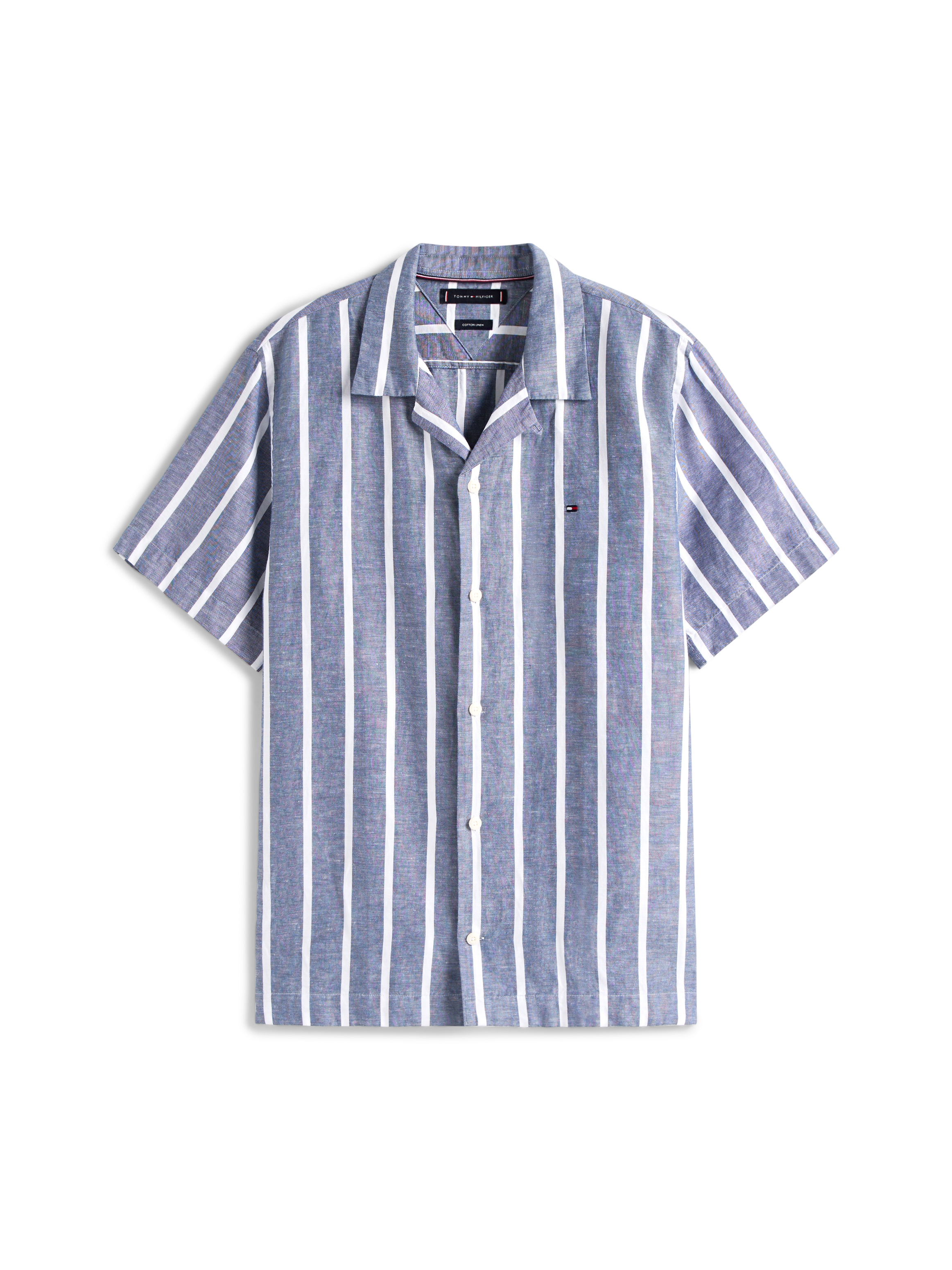 Tommy Hilfiger Kurzarmhemd »LINEN BLEND STRIPED SS RF SHIRT«