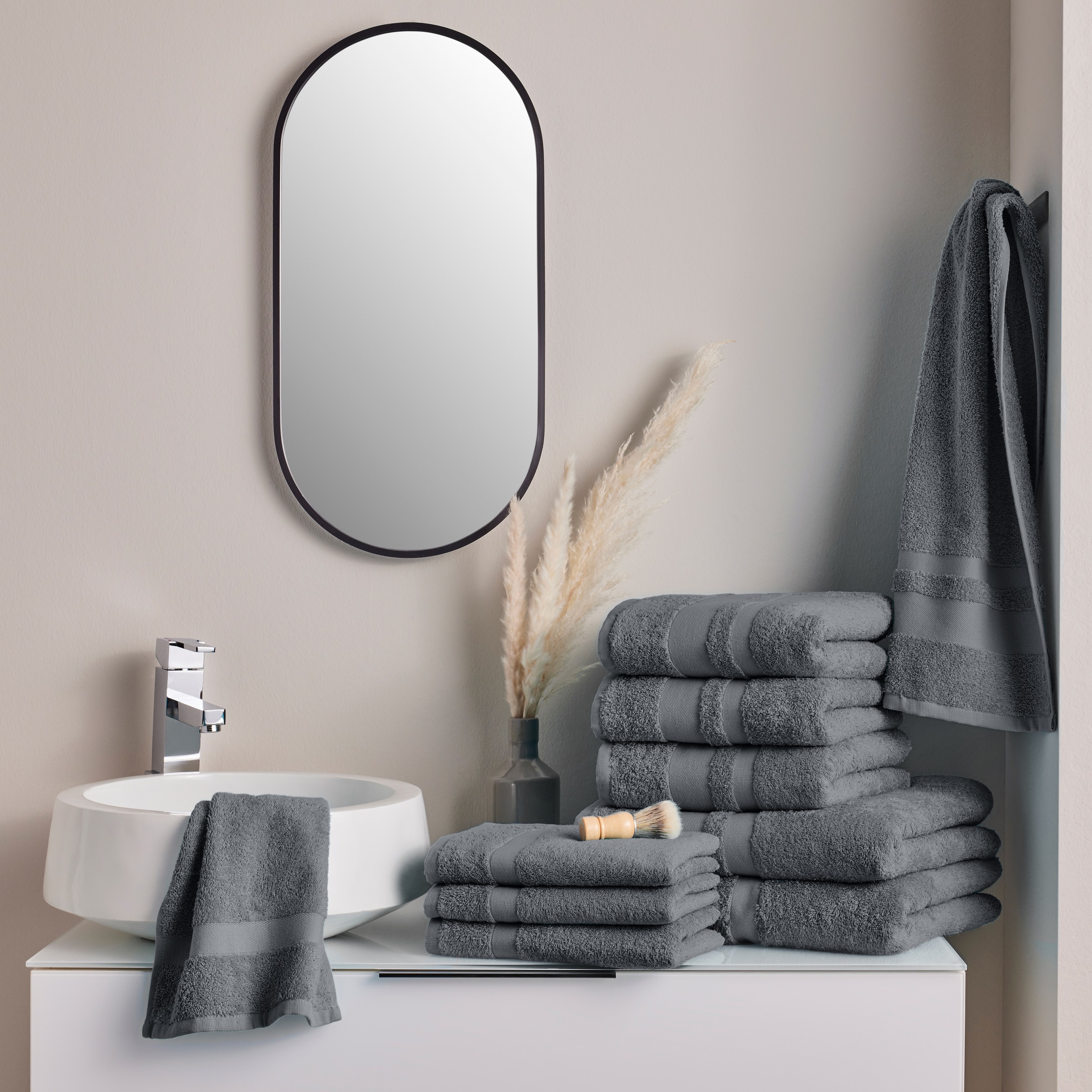 OTTO home Handtuch Set »Vanessa, 10-tlg Handtuch-Set, in Standard- und Premium-Qualität, weich« Set 10 tlg. Walkfrottee 100% Baumwolle, Duschtücher, Handtücher, Gästetücher, mit Bordüre